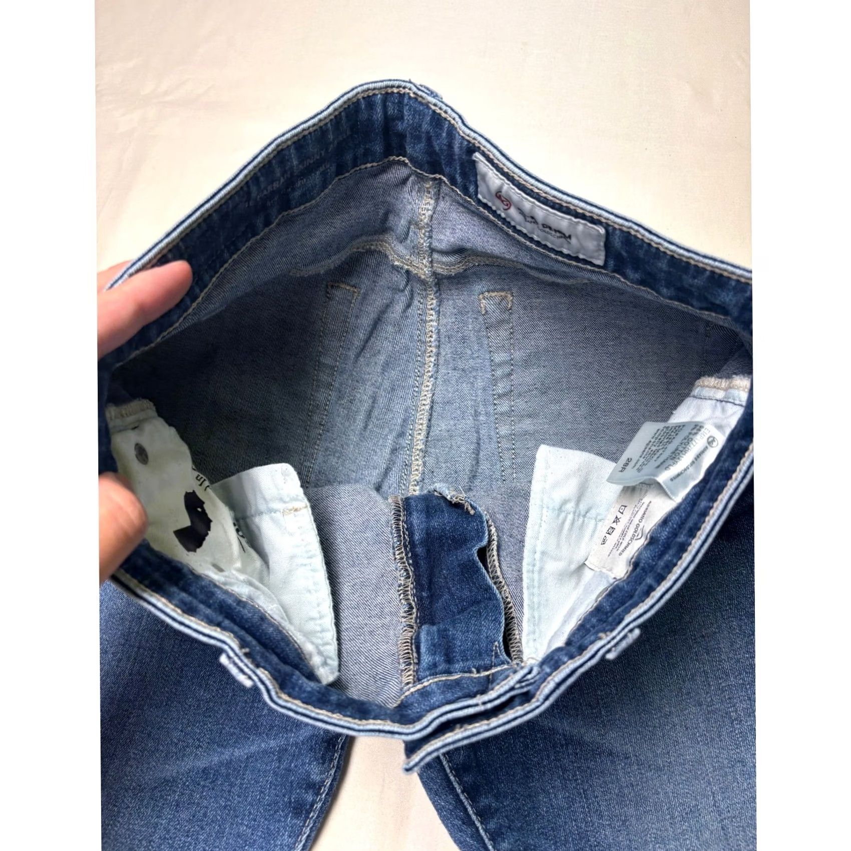 Farah AG Adriano Goldschmied Farrah Skinny Ankle Jeans Blue Frayed Hem Women 28R - Premium Denim Size 28" / US 6 / IT 42 - 5 Thumbnail
