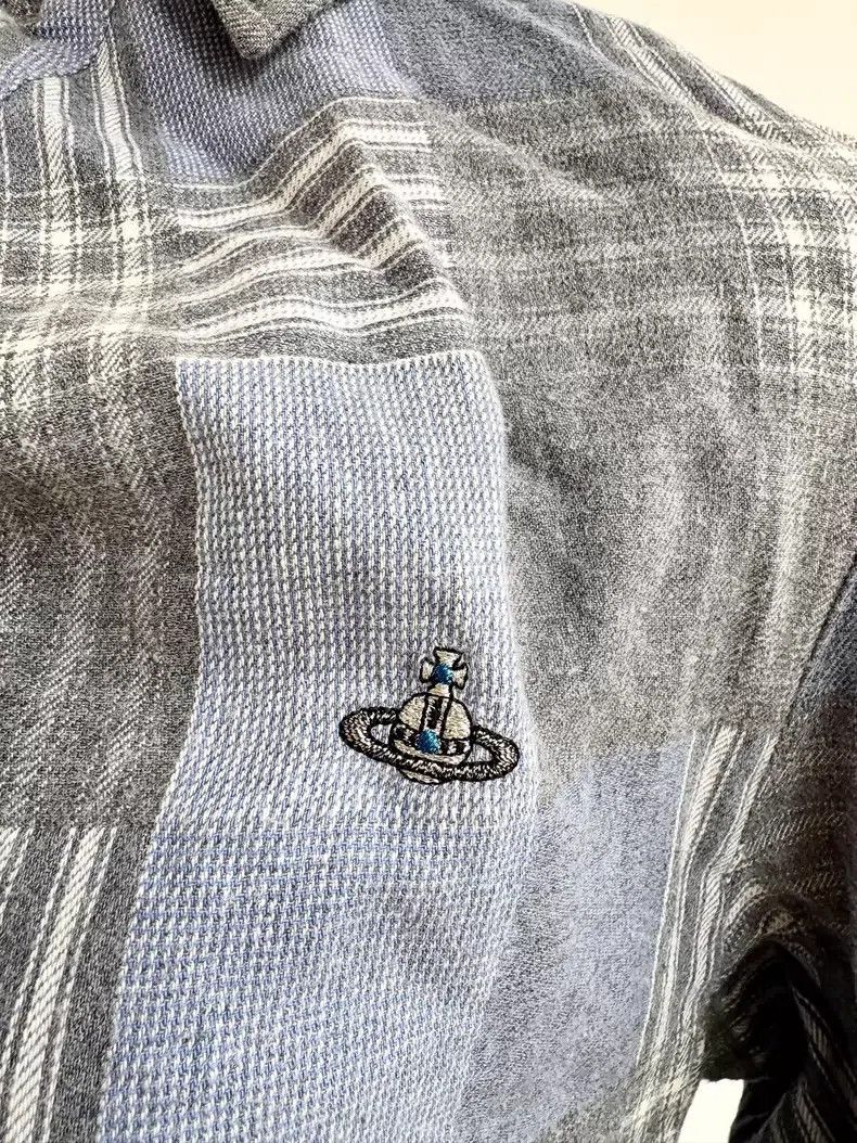 Vivienne Westwood Vivienne Westwood Vintage Blue Grey Plaid Irregular Shirt Size M / US 6-8 / IT 42-44 - 7 Thumbnail