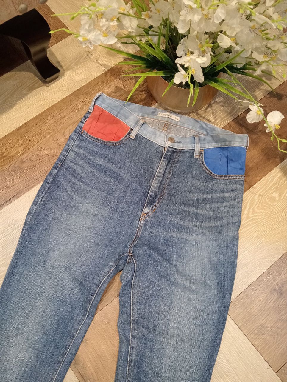 Tsumori Chisato TSUMORI CHISATO by ISSEY MIYAKE STRETCH BLUE JEANS Size US 31 - 4 Thumbnail