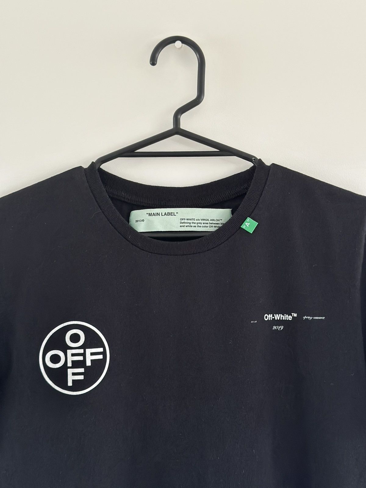 Off-White Off White "Impressionism" Diag Stencil Tee Black Size US XS / EU 42 / 0 - 3 Thumbnail