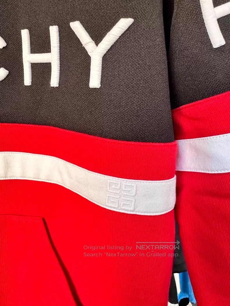 Givenchy Givenchy Black and Red Patchwork Hoodie Size US L / EU 52-54 / 3 - 3 Thumbnail