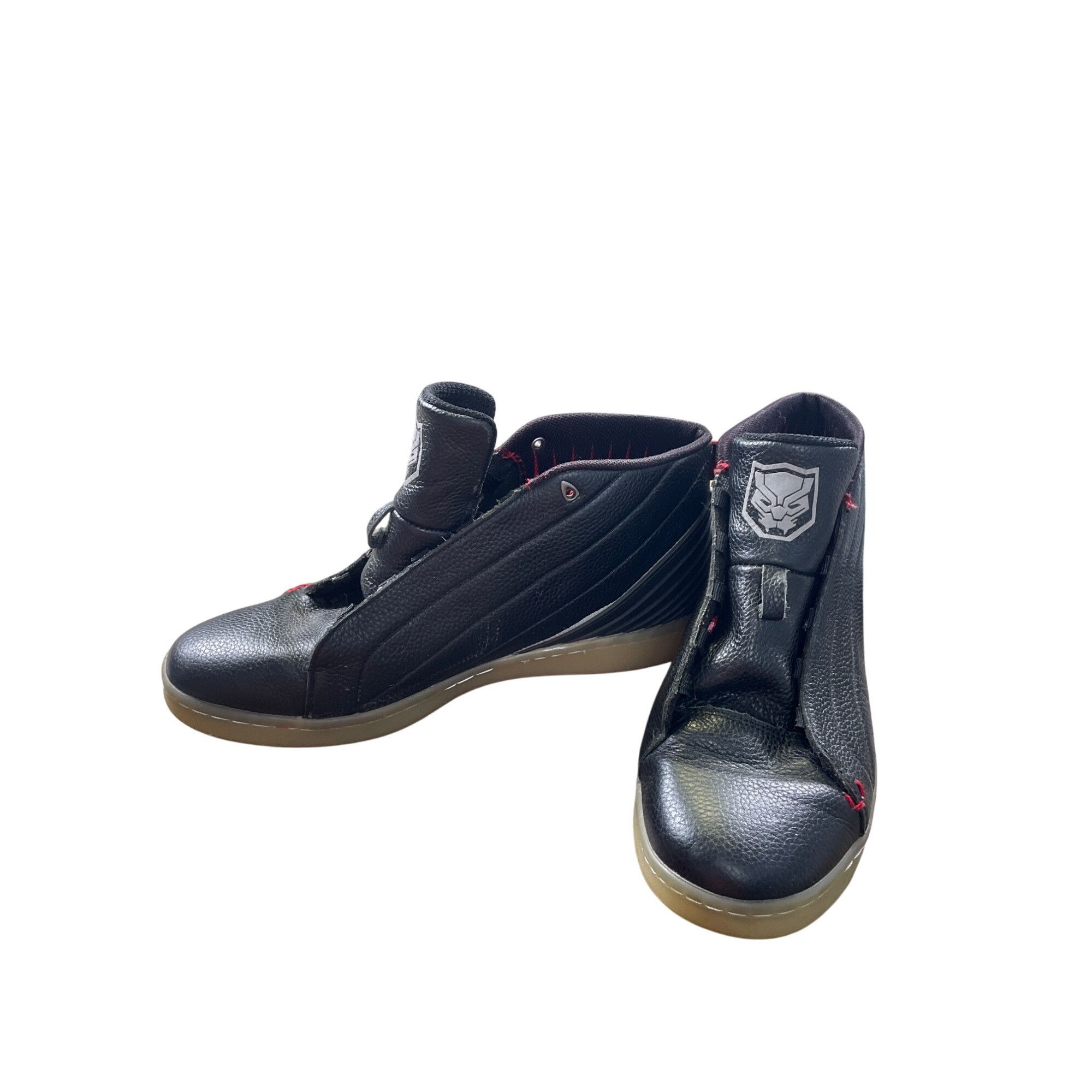 Marvel Comics Marvel Black Panther Mens Black Leather High-Top Sneakers Sz Size US 11 / EU 44 - 2 Thumbnail