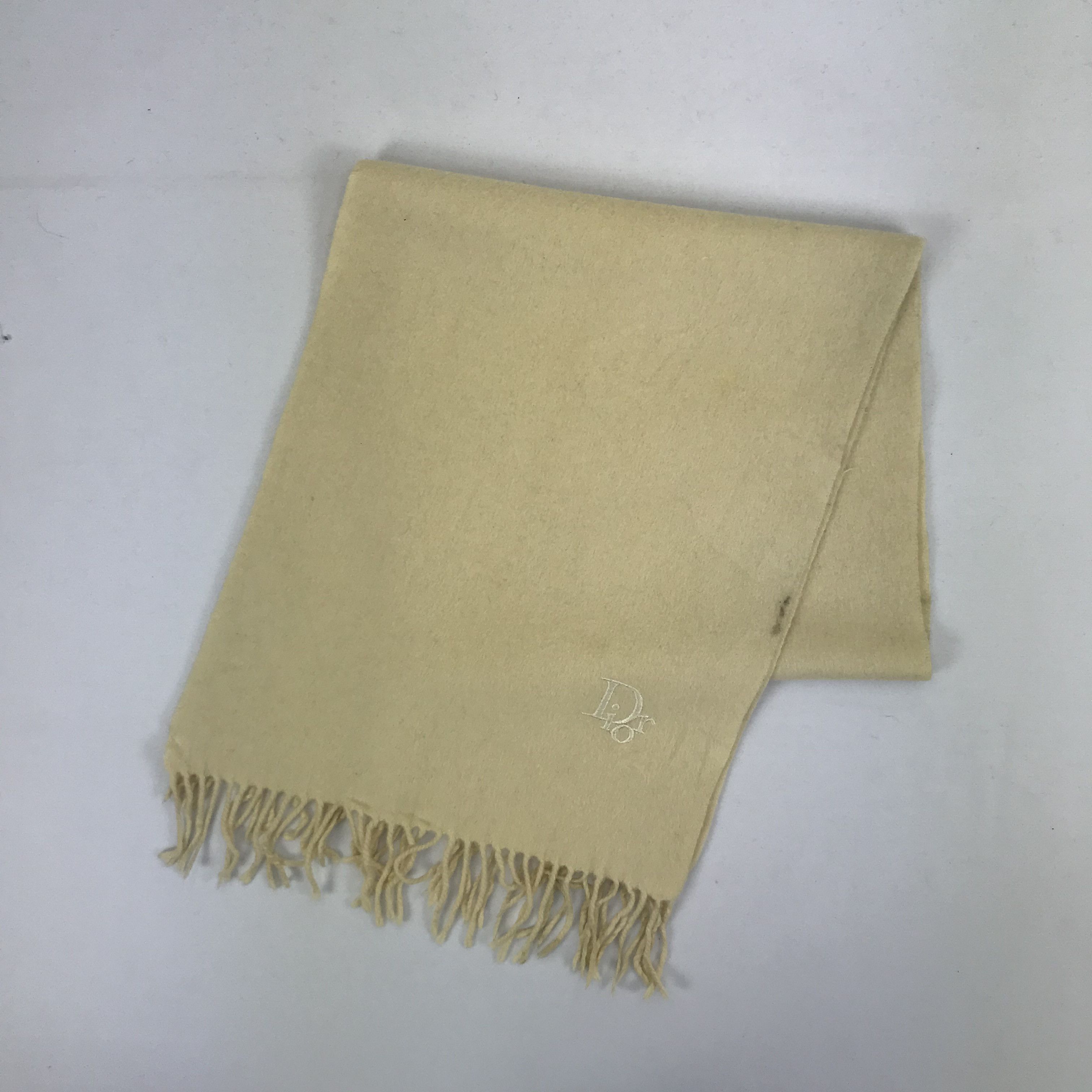 Japanese Brand Dior Scarf Muffler Wool Cashmere Size ONE SIZE - 3 Thumbnail