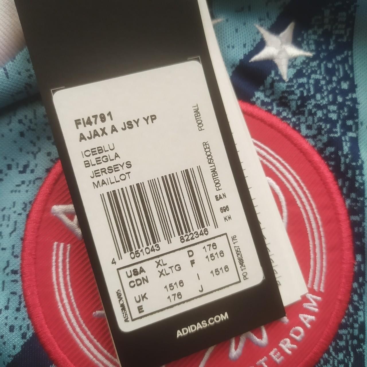 Adidas Ajax FC Football Shirt Adidas BNWT Away Kit 2020 2021 176 Size US S / EU 44-46 / 1 - 5 Thumbnail