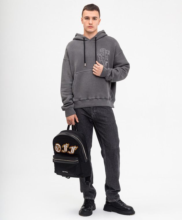 Off-White o1s22i1n1124 Outline Arrow Hoodie in Grey Size US XL / EU 56 / 4 - 2 Thumbnail