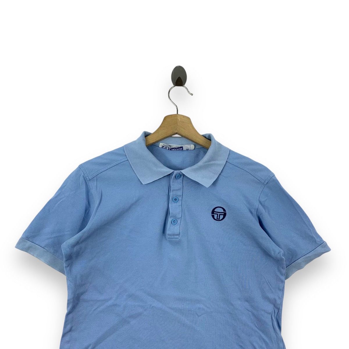 Sergio Tacchini Vintage SERGIO TACCHINI ITALY Tennis Blue Polo Tee Shirt Top Size M / US 6-8 / IT 42-44 - 2 Thumbnail