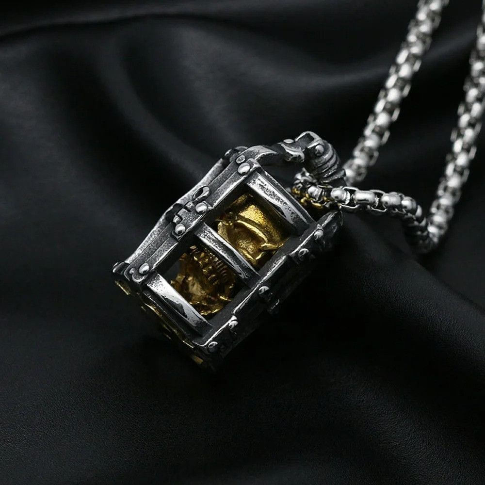 Other Gothic Cage Skull Necklace Size ONE SIZE - 3 Thumbnail