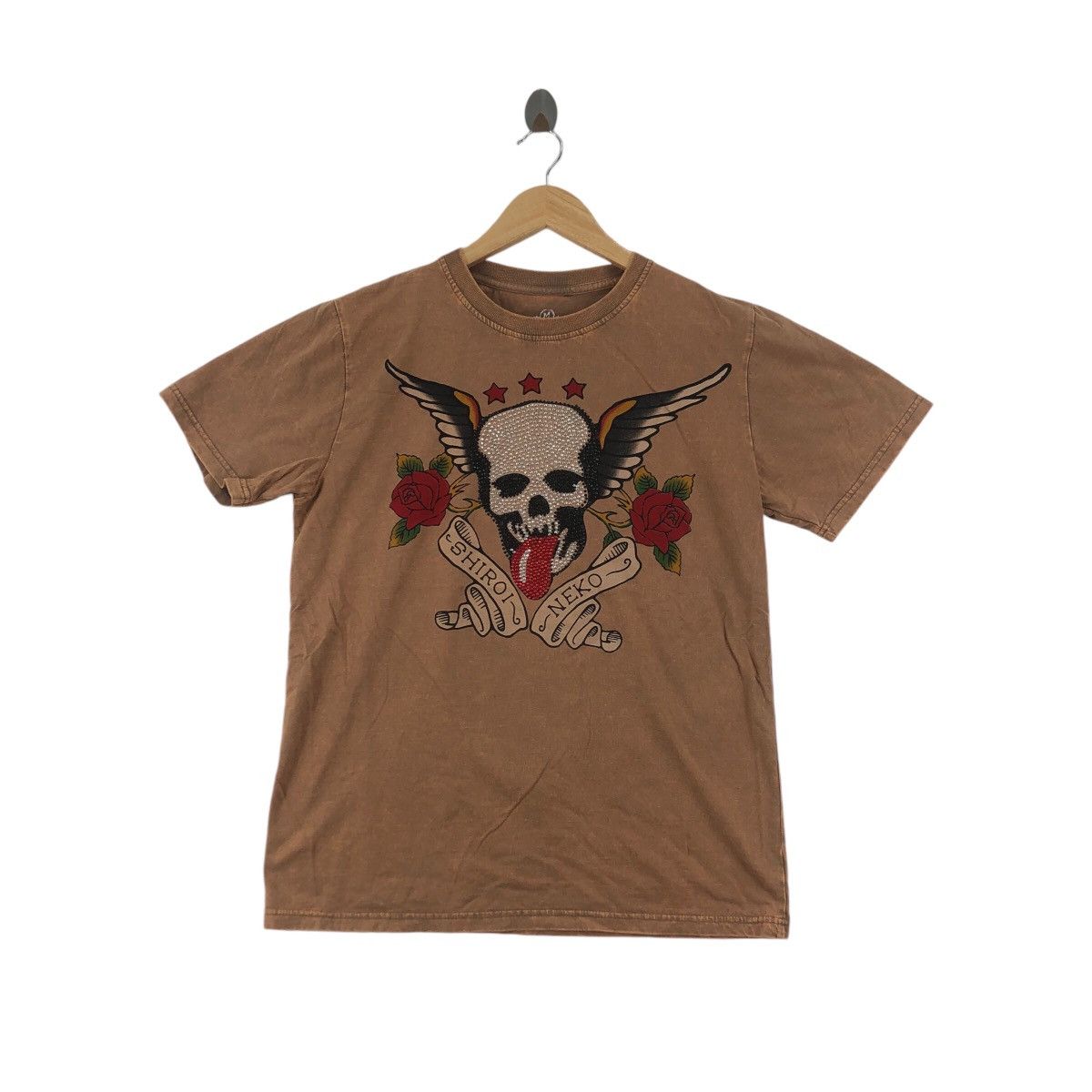 Vintage Vintage SHIROI NEKO SWAROVSKI Skull Tee Shirt Top Bones Size US M / EU 48-50 / 2 - 1 Thumbnail