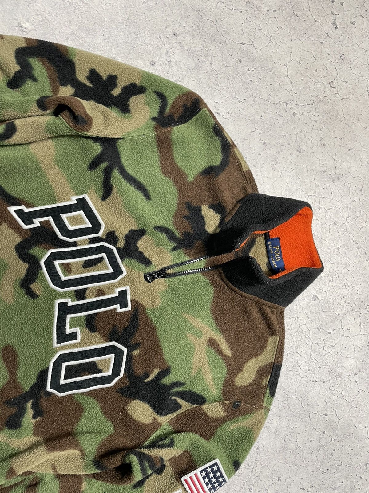 Polo Ralph Lauren Vintage Polo Ralph Lauren Camo Fleece Sweatshirt 1/4 Zip USA Size US M / EU 48-50 / 2 - 5 Thumbnail