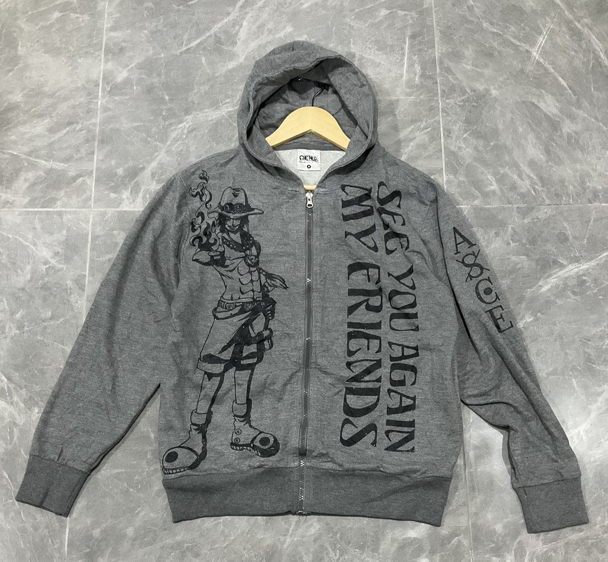 Anime × Japanese Brand × One Piece Hoodie One Piece Zip Up See u Again my friends Size US M / EU 48-50 / 2 - 1 Thumbnail