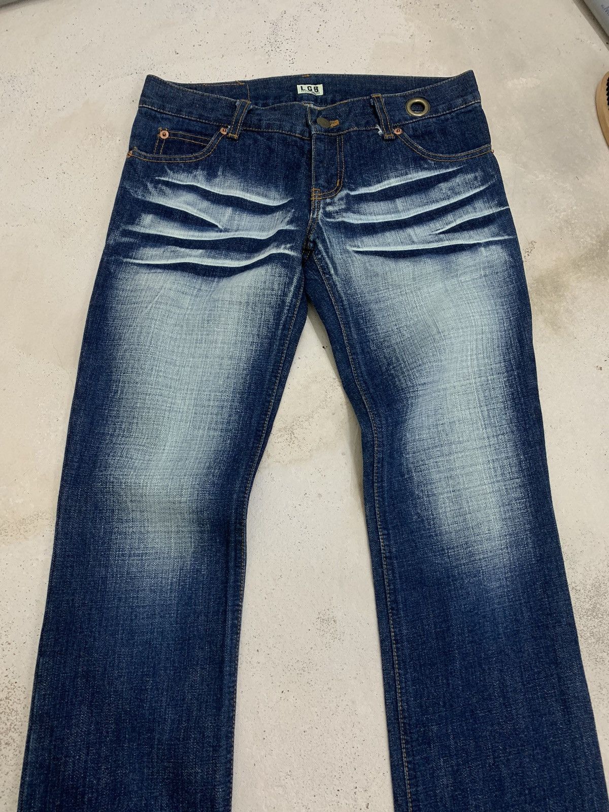 Le Grande Bleu (L.G.B.) Le Grand Bleu Flare Dark Denim Whisker Maniac Corp Size US 28 / EU 44 - 3 Thumbnail