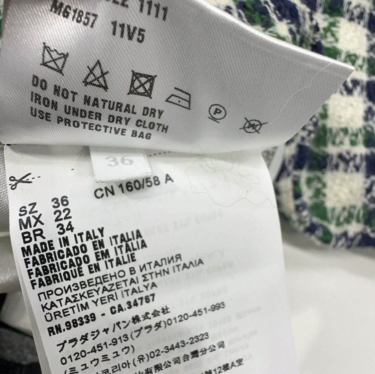 Miu Miu Miu Miu FW22 checked tweed miniskirt Size 25" / US 0 / IT 36 - 4 Thumbnail