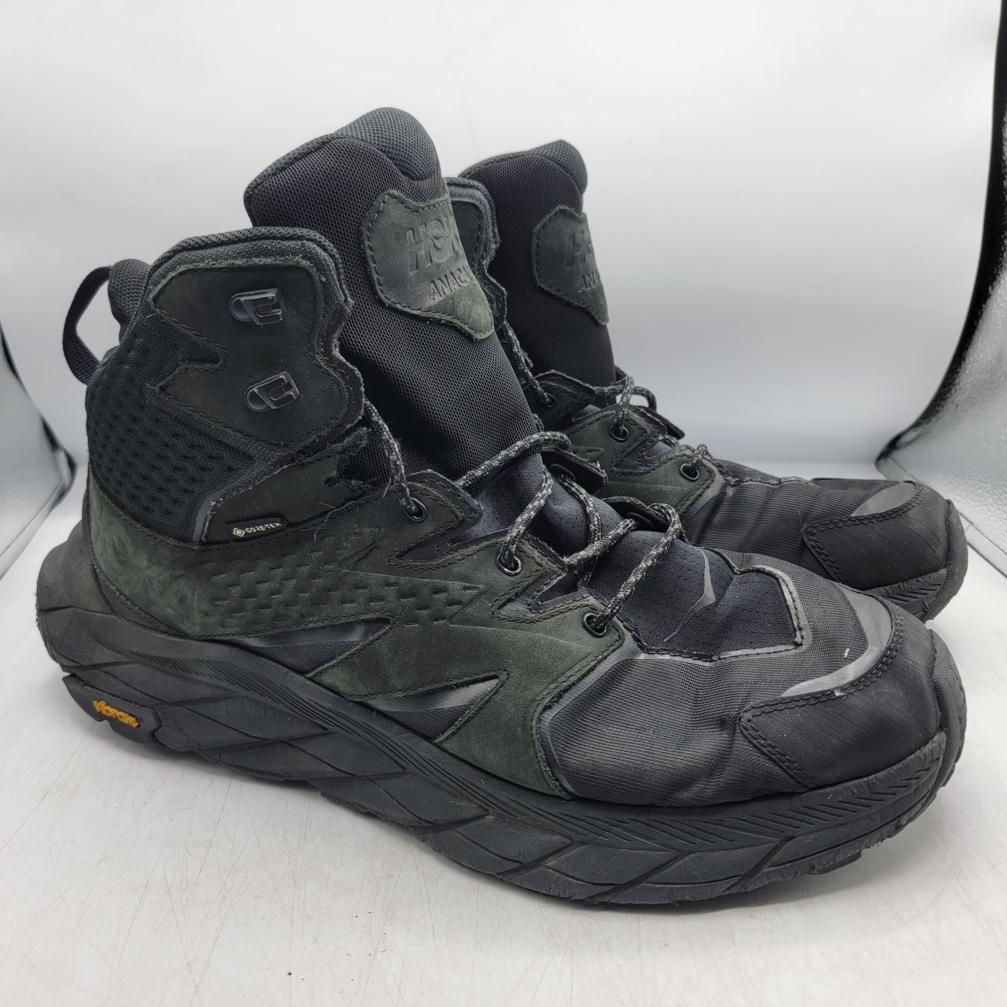Hoka Anacapa Mid GTX Mens 11 Black Athletic Hiking Boots Vib