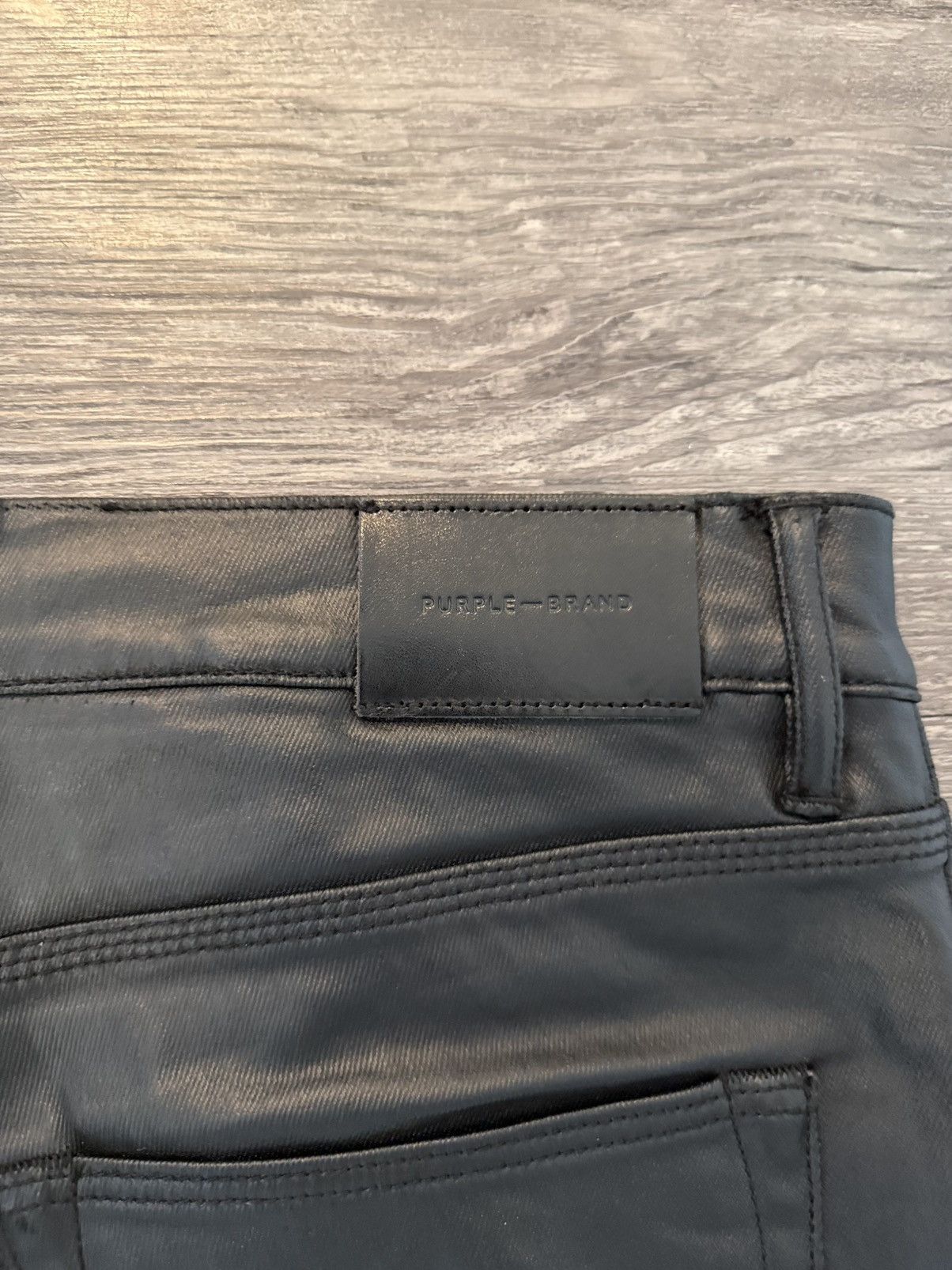 Purple Brand P001 Stretch Leather Black Beauty Size US 38 / EU 54 - 4 Thumbnail