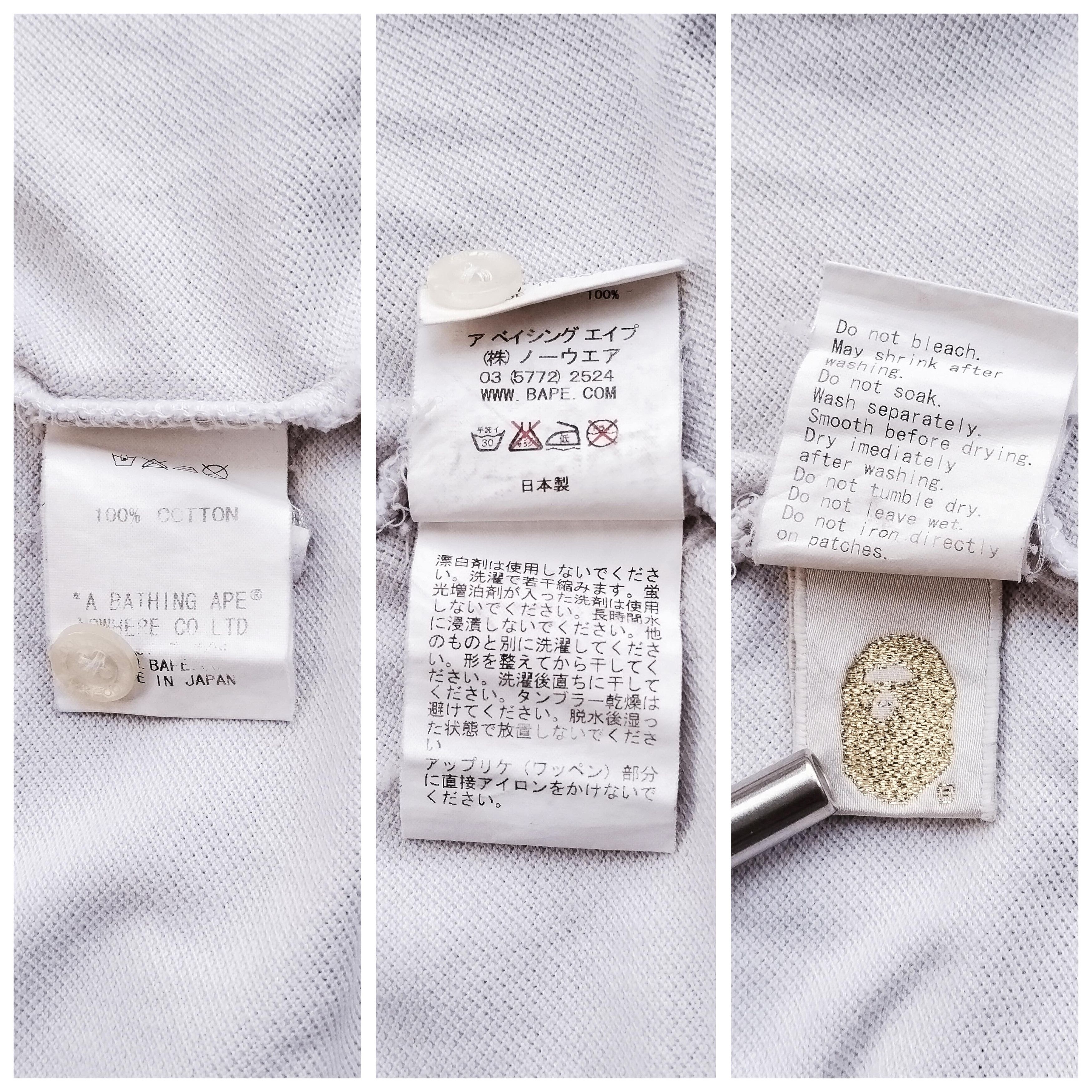 Bape Bape Point Ape White Polo Size US L / EU 52-54 / 3 - 7 Thumbnail