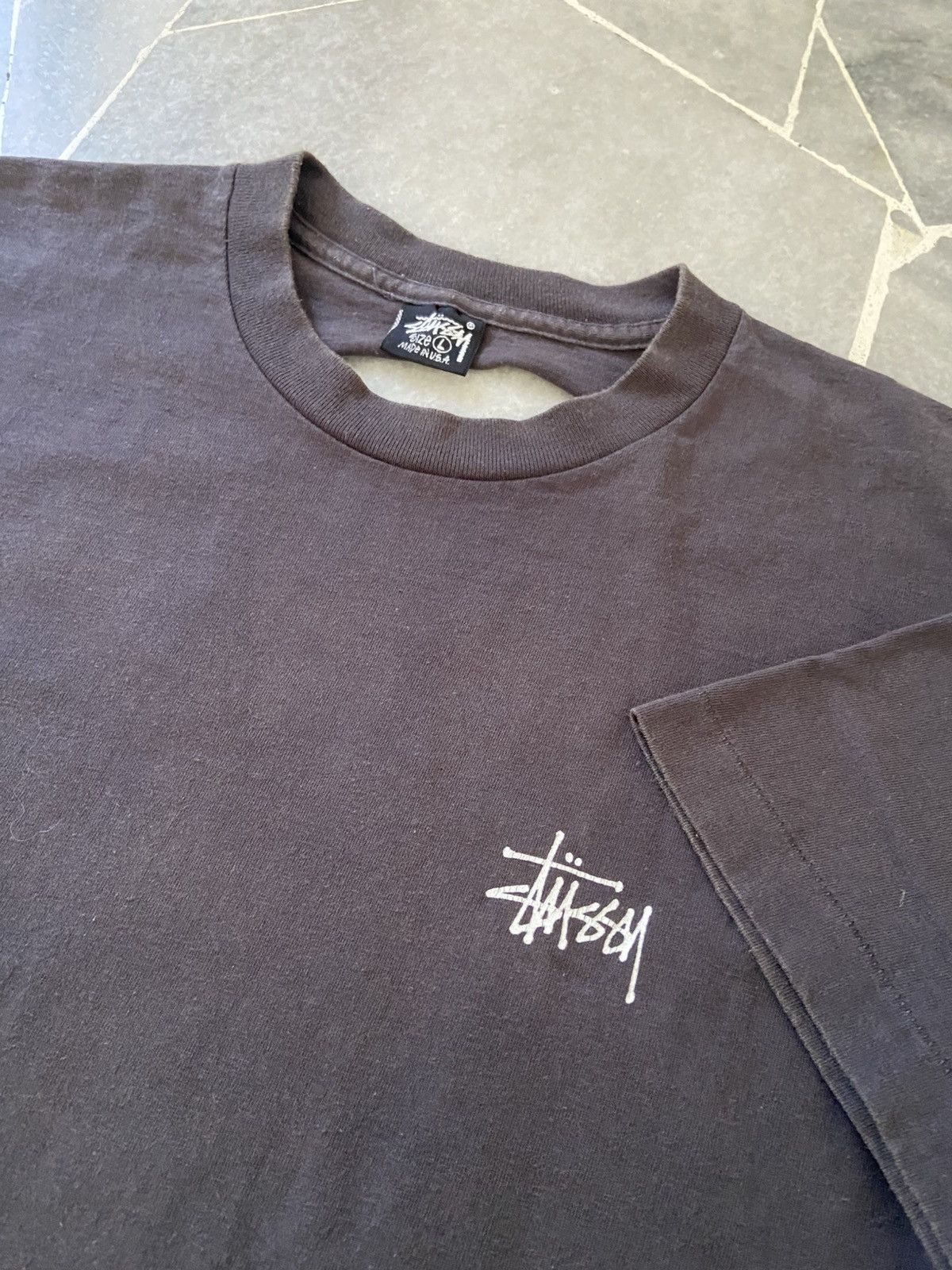 Stussy Vintage 90s Stussy Bones Made in USA Tee Shirt Size US L / EU 52-54 / 3 - 5 Thumbnail