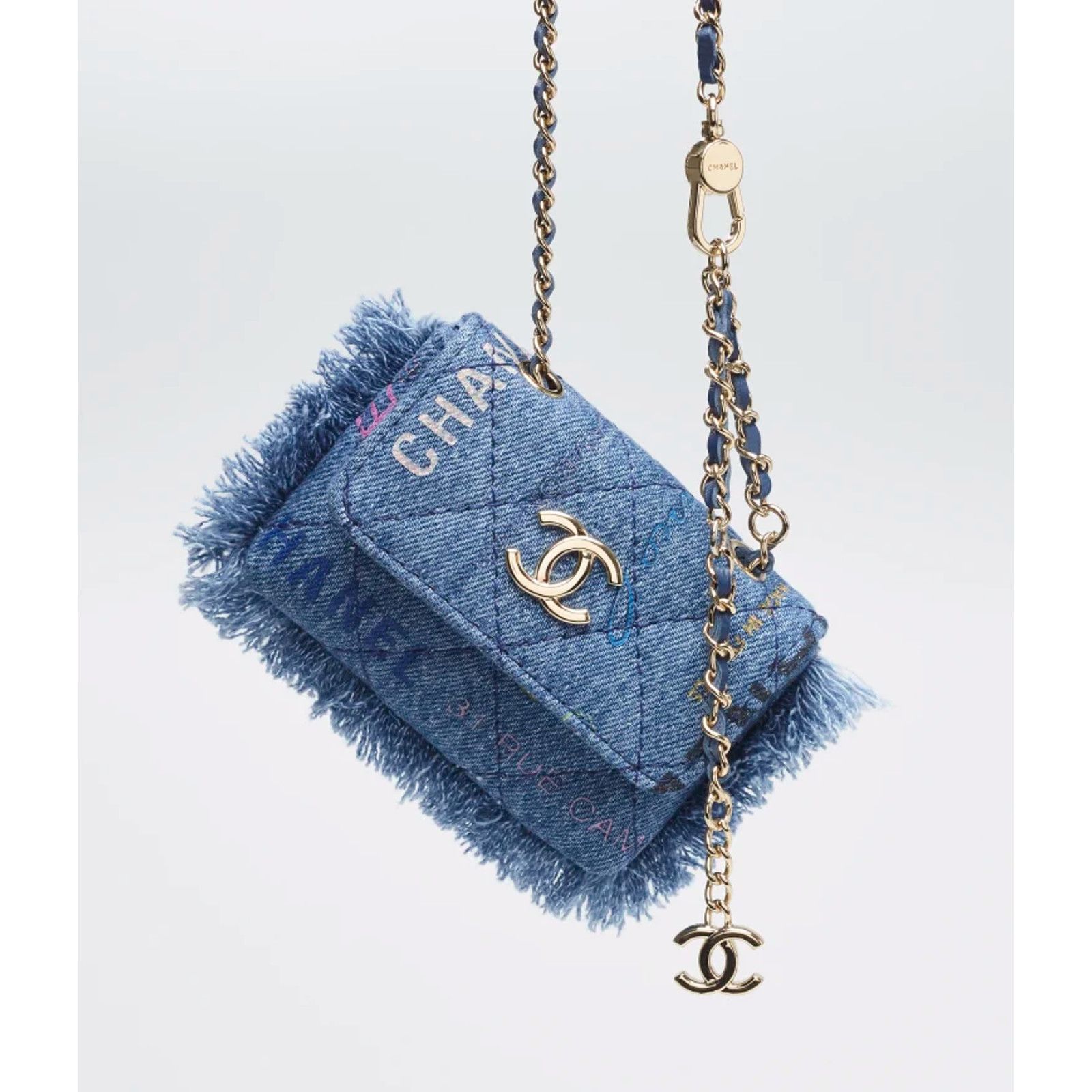 Chanel Chanel Black Pink CC Logo Frayed Credit Card Belt Bag Size ONE SIZE - 4 Thumbnail