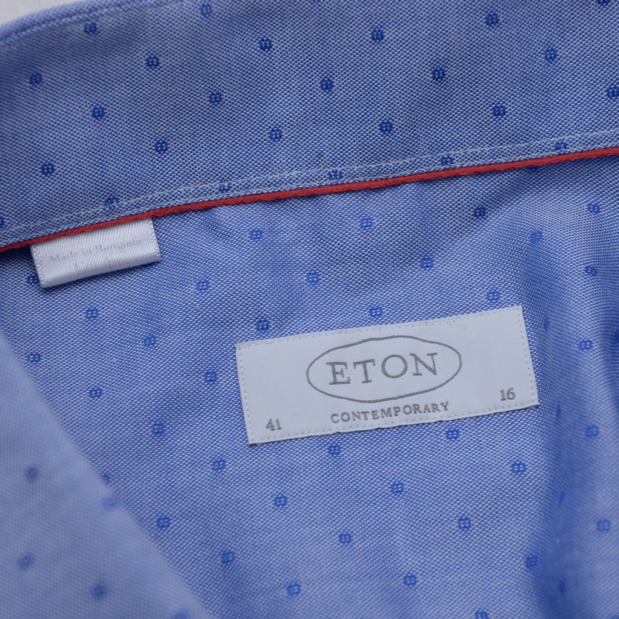 Eton Eton Contemporary Shirt Navy Blue Polka Dot size 41 Slim Size US L / EU 52-54 / 3 - 7 Thumbnail