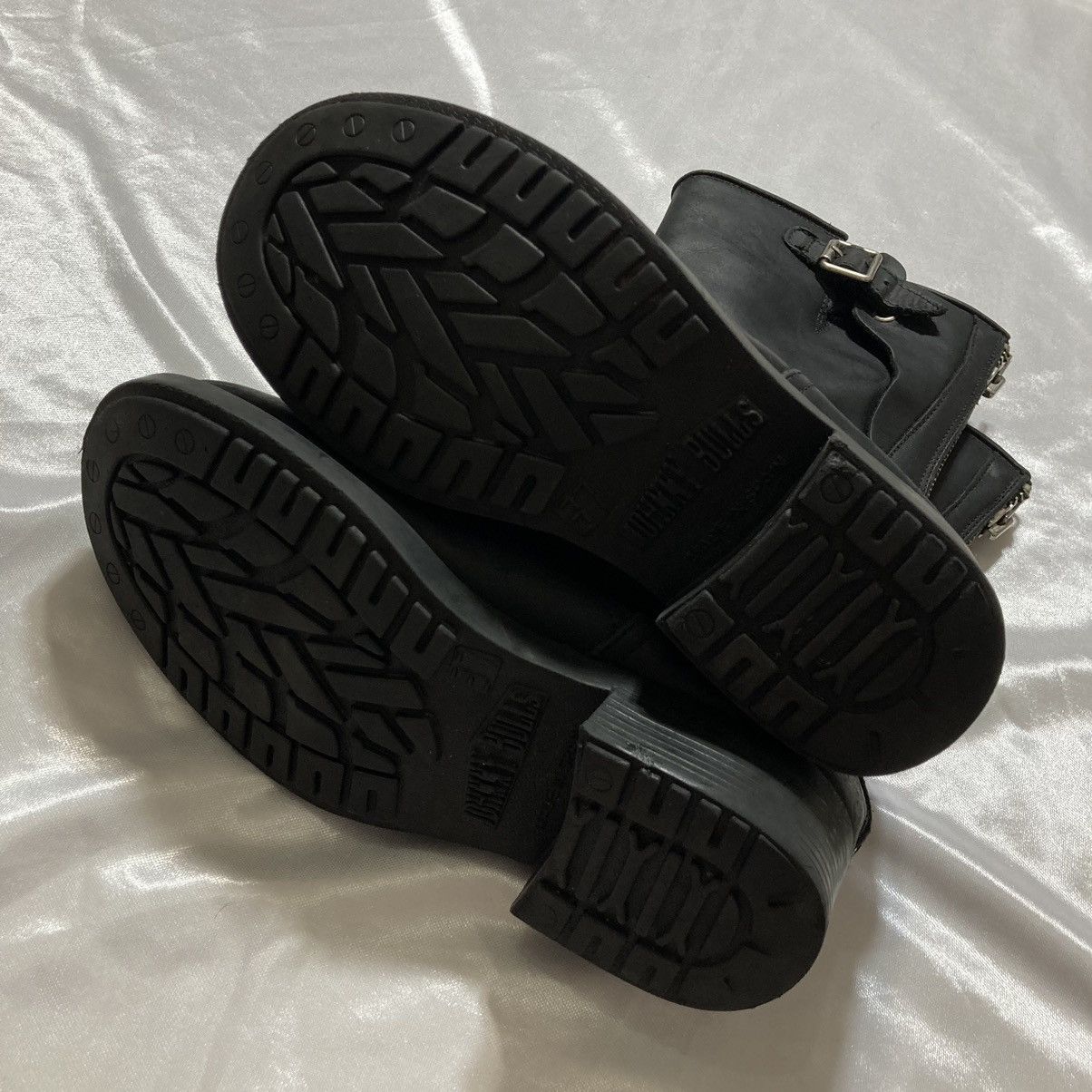 Dirk Bikkembergs JOHNNY BULLS - Western Leather Biker Boots Bondage Zip Back Size US 5 / EU 37 - 14 Thumbnail