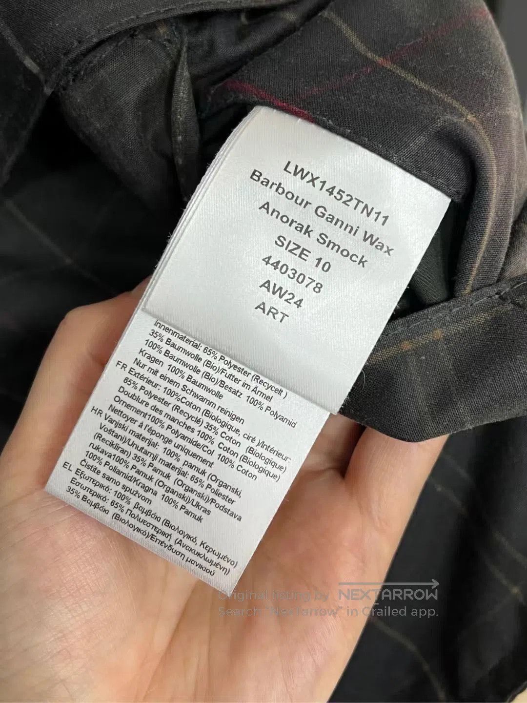 Barbour Barobour Waxed Leather Cropped Jacket| Size S / US 4 / IT 40 - 3 Thumbnail