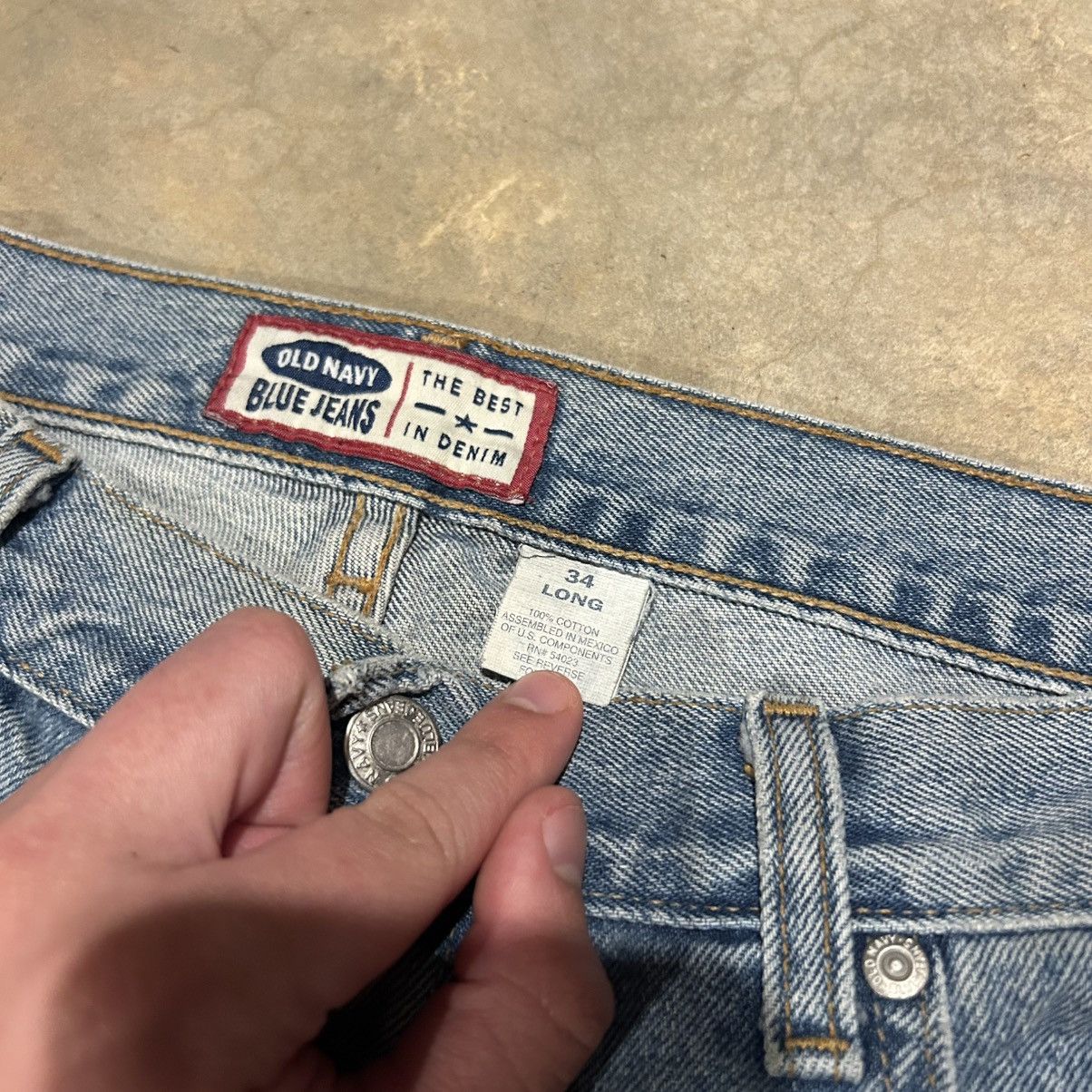 Old Navy Vintage 2000s Old Navy Sashiko Repaired Cone Mill Denim Size US 34 / EU 50 - 7 Thumbnail