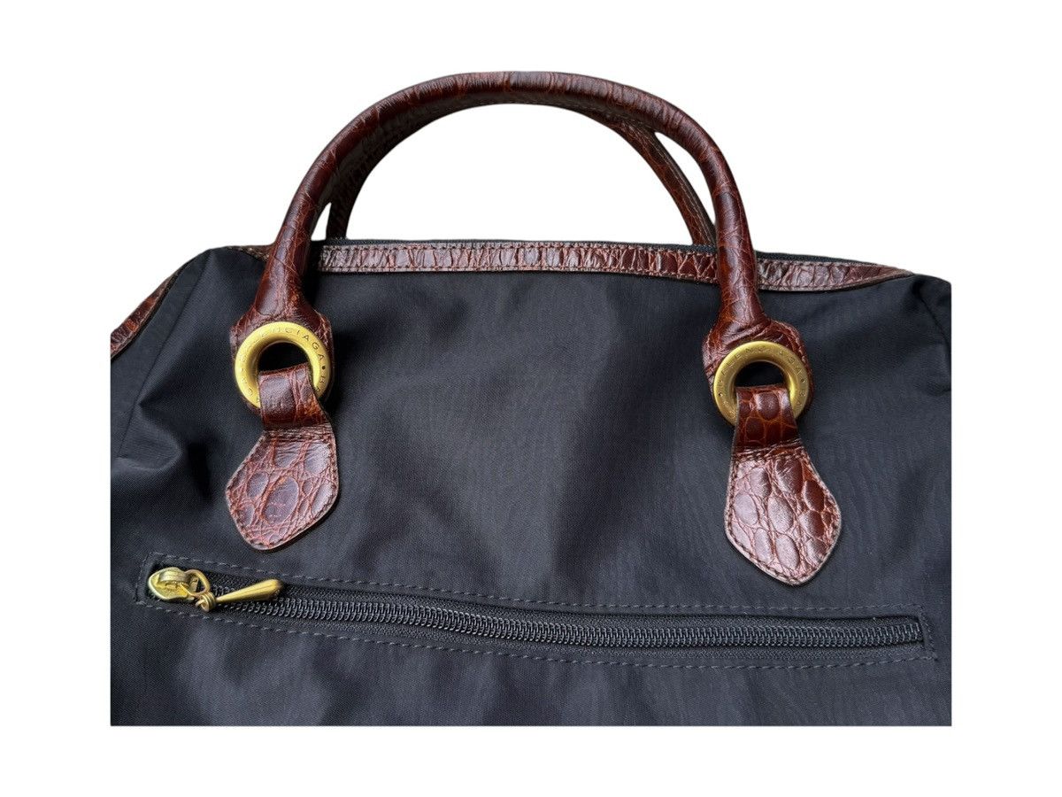 Balenciaga Vintage 90s Balenciaga BB Logo Nylon Patent Leather Handbag Size ONE SIZE - 4 Thumbnail