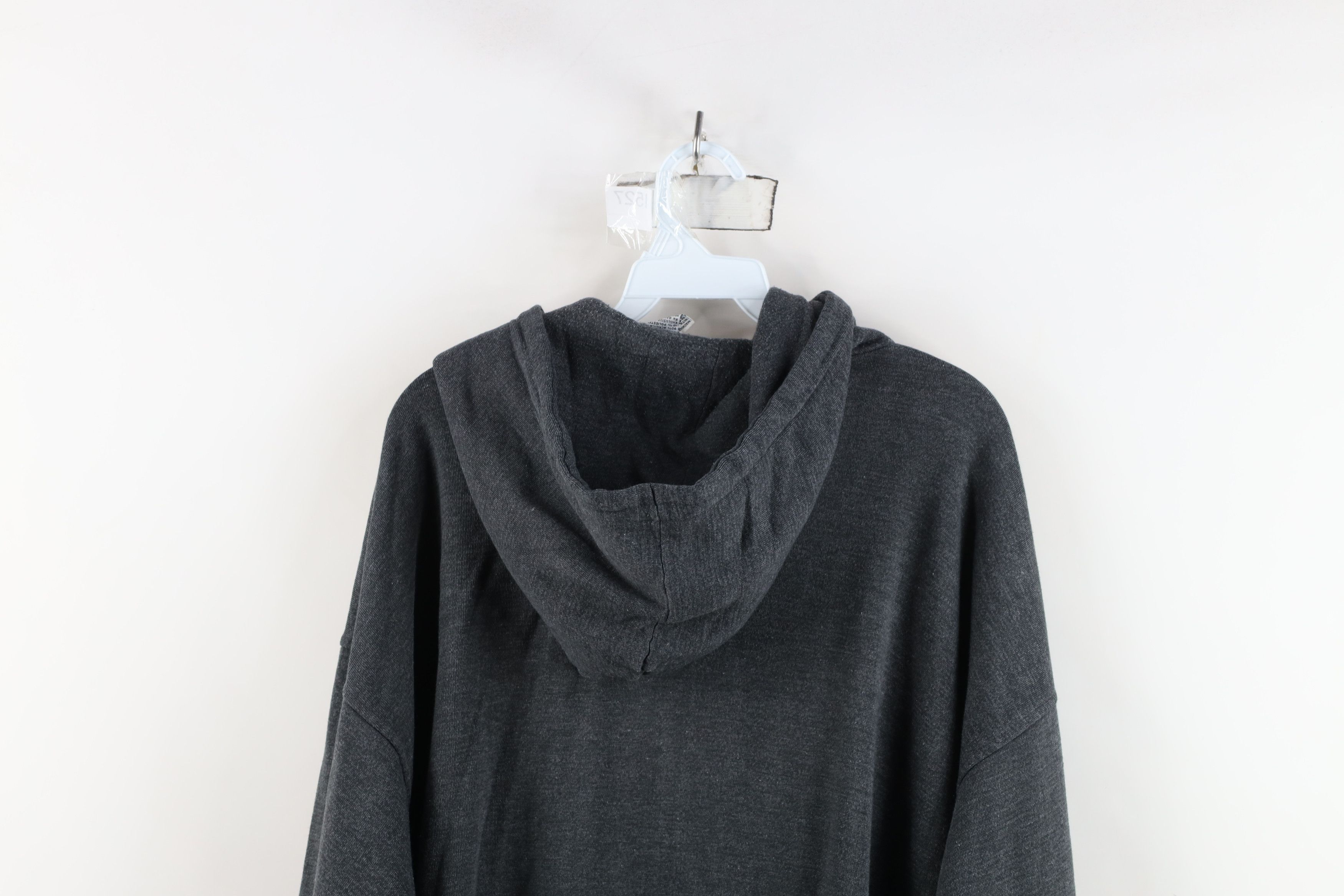 Vintage Vintage 90s Streetwear Blank Hoodie Sweatshirt Charcoal Gray Size US XXL / EU 58 / 5 - 13 Thumbnail