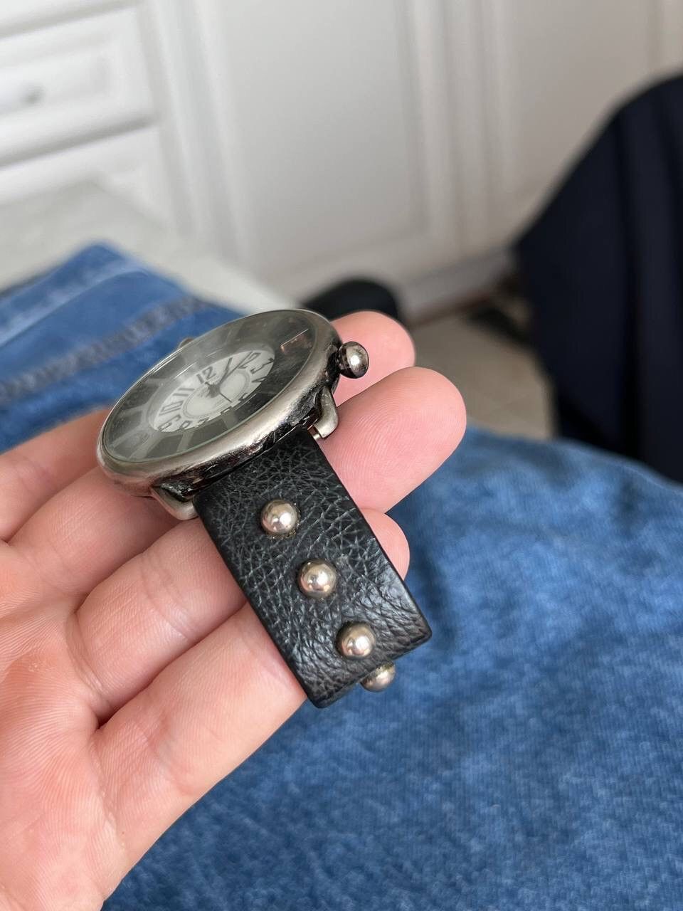 Japanese Brand Vintage Japanese style futuristic Watch Leather Studded Band Size ONE SIZE - 7 Thumbnail