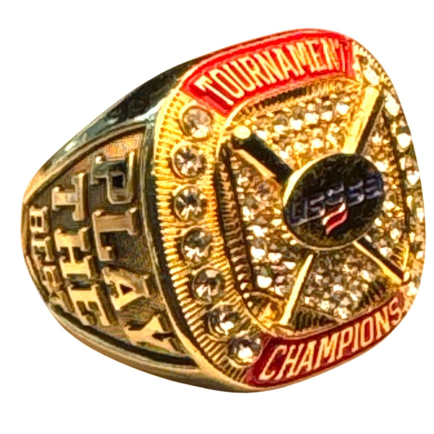 Other Baseball USSSA Tournament Champions Ring Size 15 Play Bat Ba Size ONE SIZE - 1 Thumbnail