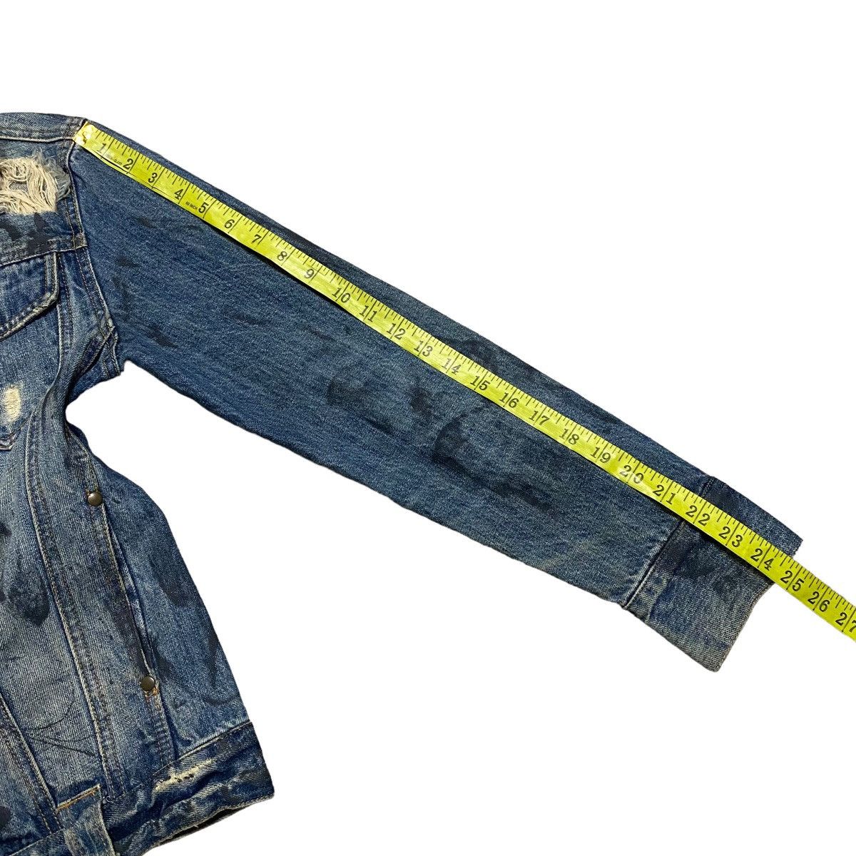 Le Grande Bleu (L.G.B.) MIDAS Machiavel Coated Distressed Denim Jacket Size US S / EU 44-46 / 1 - 15 Thumbnail