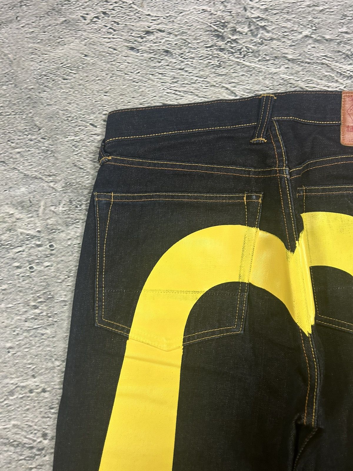 Evisu Evisu jeans daicock big logo yellow selvedge denim Size US 29 - 3 Thumbnail