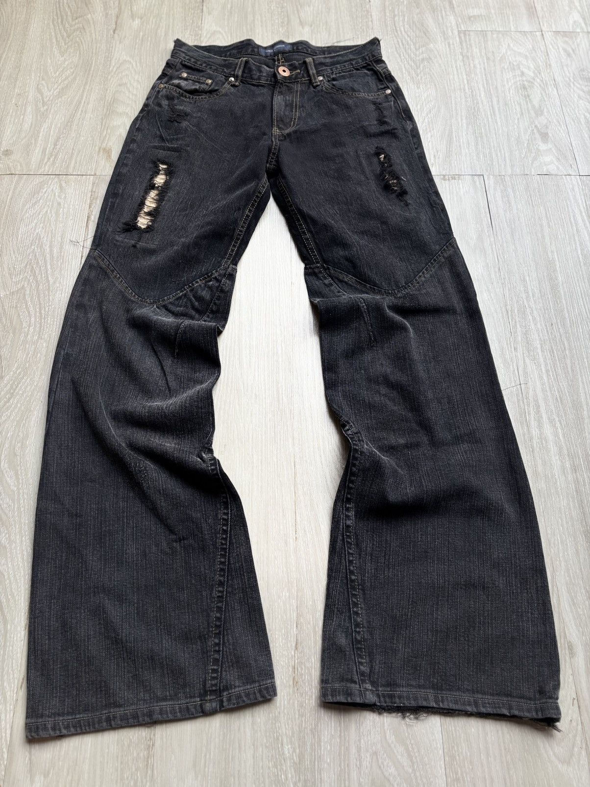 Japanese Brand BACK NUMBER lace up flare jeans Size US 28 / EU 44 - 1 Thumbnail
