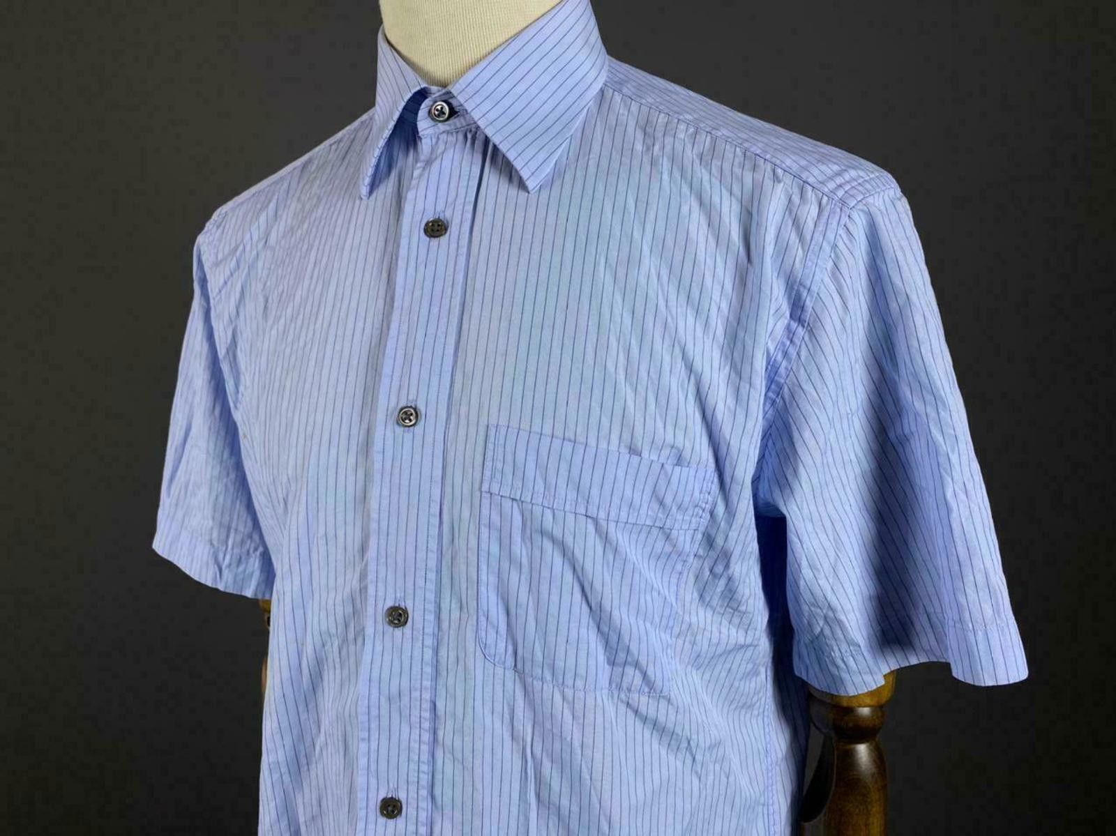 Lanvin Men Lanvin Paris Blue Striped Shirt Size 40 / 15.75 Size US M / EU 48-50 / 2 - 3 Thumbnail