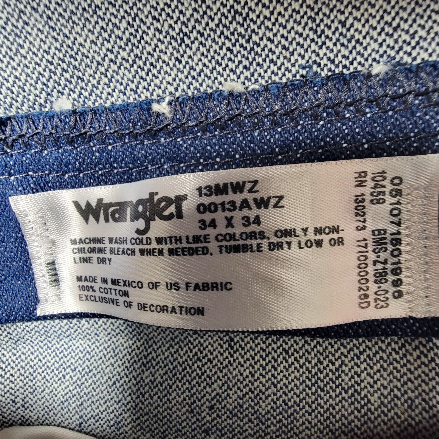 Wrangler VINTAGE Wrangler Cowboy Cut Jeans | 34x34 | Men’s 13MWZ | Blue Denim | 5-Pocket | Dark Wash | Regular Fit Size US 34 / EU 50 - 8 Thumbnail
