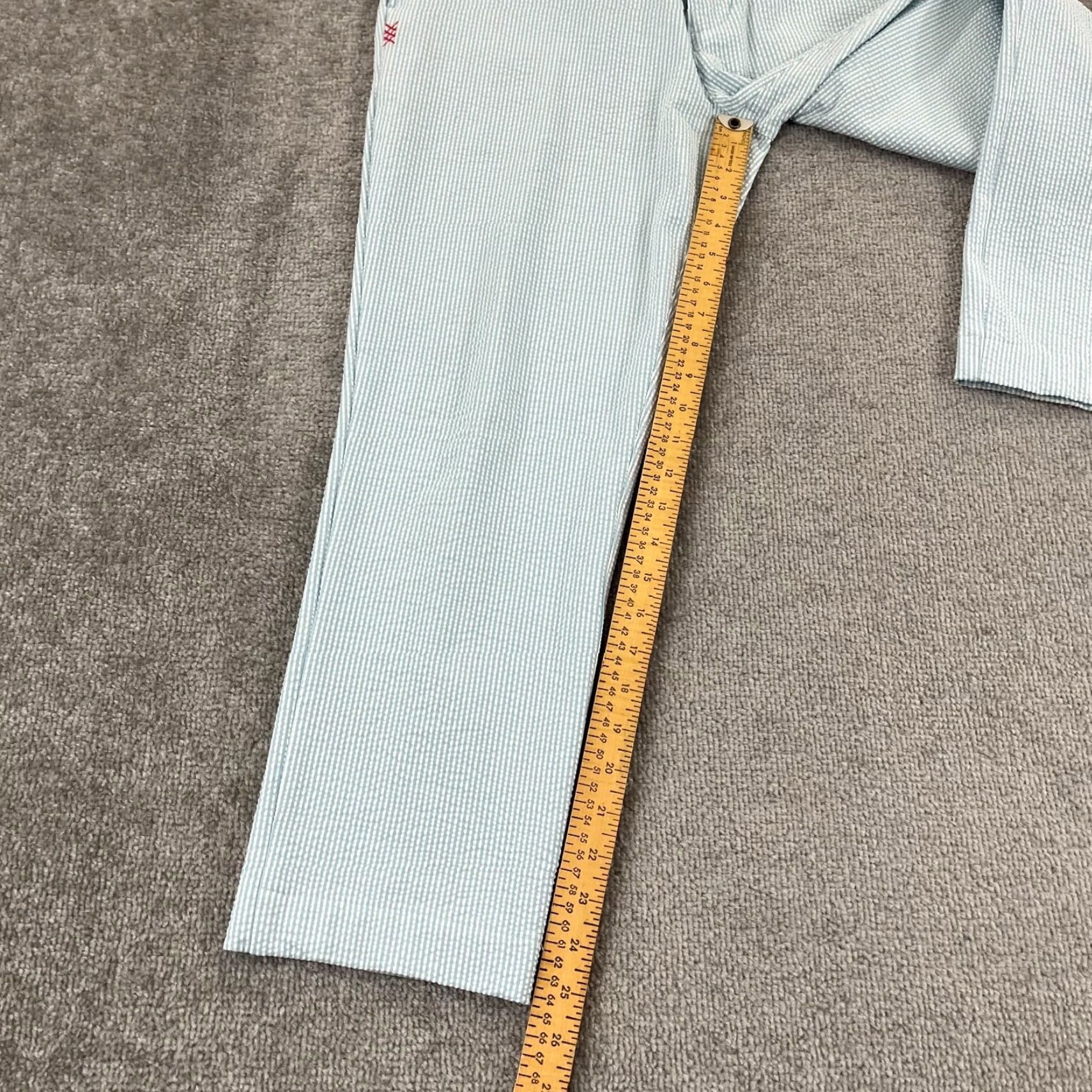 Rhone Rhone Pants Mens 30x26 Seersucker Stretch Resort Cool Blue Golf Chino Size US 30 / EU 46 - 6 Thumbnail