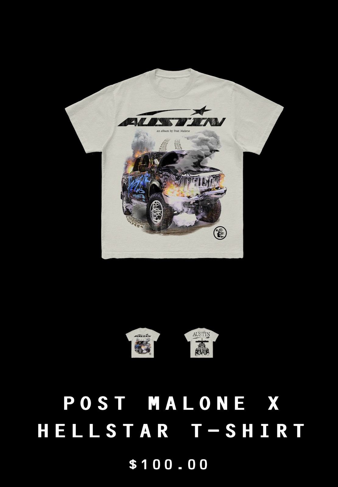 HELLSTAR × Post Malone Tour Tee HELLSTAR X POST MALONE TEE | Grailed