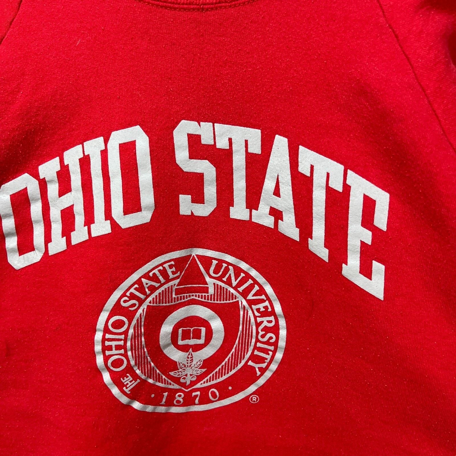 Fruit Of The Loom × Vintage Vintage 80s Ohio State University Buckeyes Raglan 2XL USA Size US XXL / EU 58 / 5 - 3 Thumbnail
