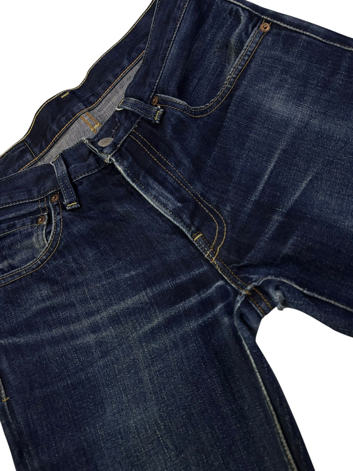 Levi's Vtg Y2k Levis 502 Distressed Selvedge Jeans Size US 28 / EU 44 - 6 Thumbnail