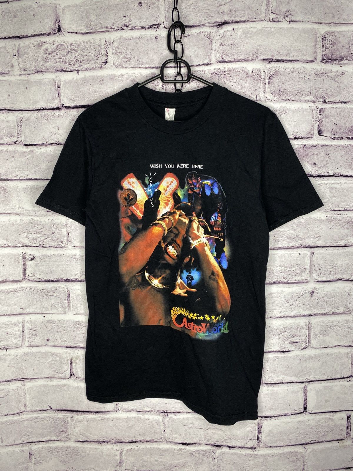 Band Tees Mens Vintage T-Shirt Travis scott with you were here big log Size US S / EU 44-46 / 1 - 1 Thumbnail
