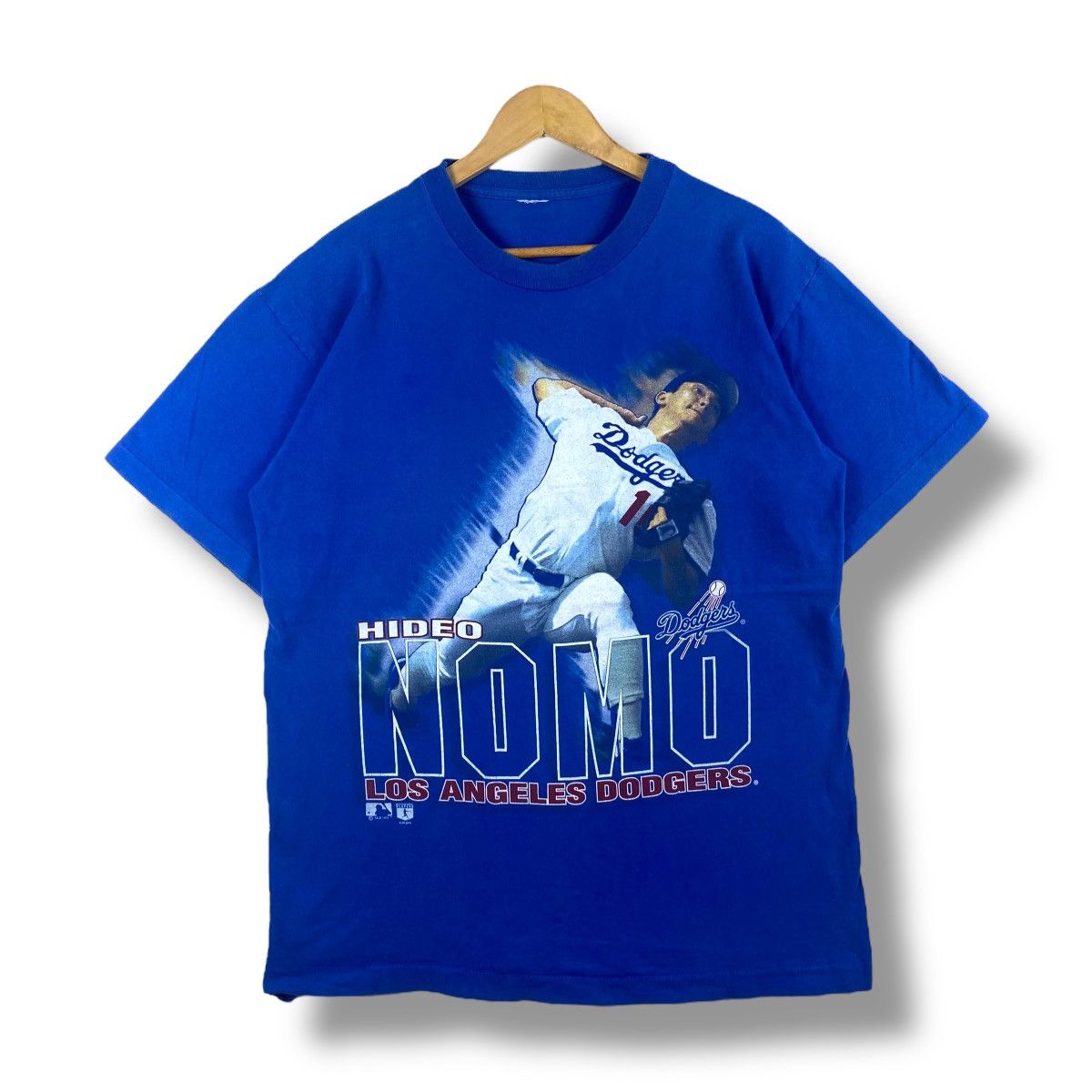 MLB × Vintage Vintage 90's HIDEO NOMO Los Angeles Dodgers Mlb Player Tee Size US L / EU 52-54 / 3 - 1 Thumbnail