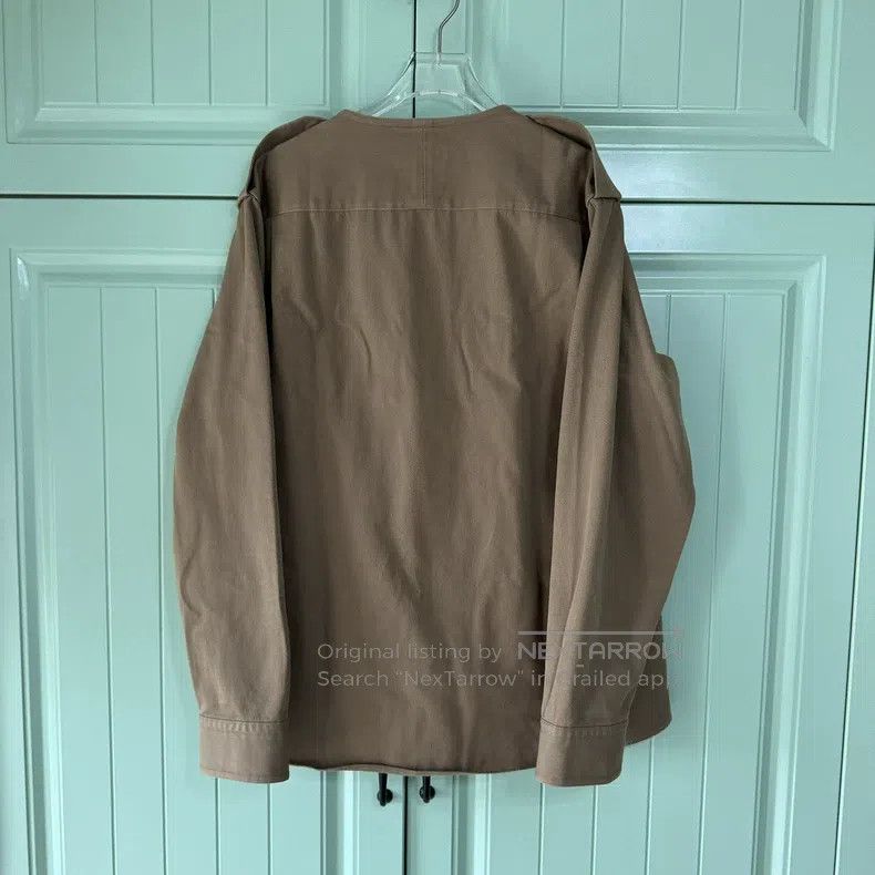 Hermes Hermes Men's Round Neck Shirt Jacket, Khaki, 100% Pure Cot Size US XXS / EU 40 - 2 Thumbnail