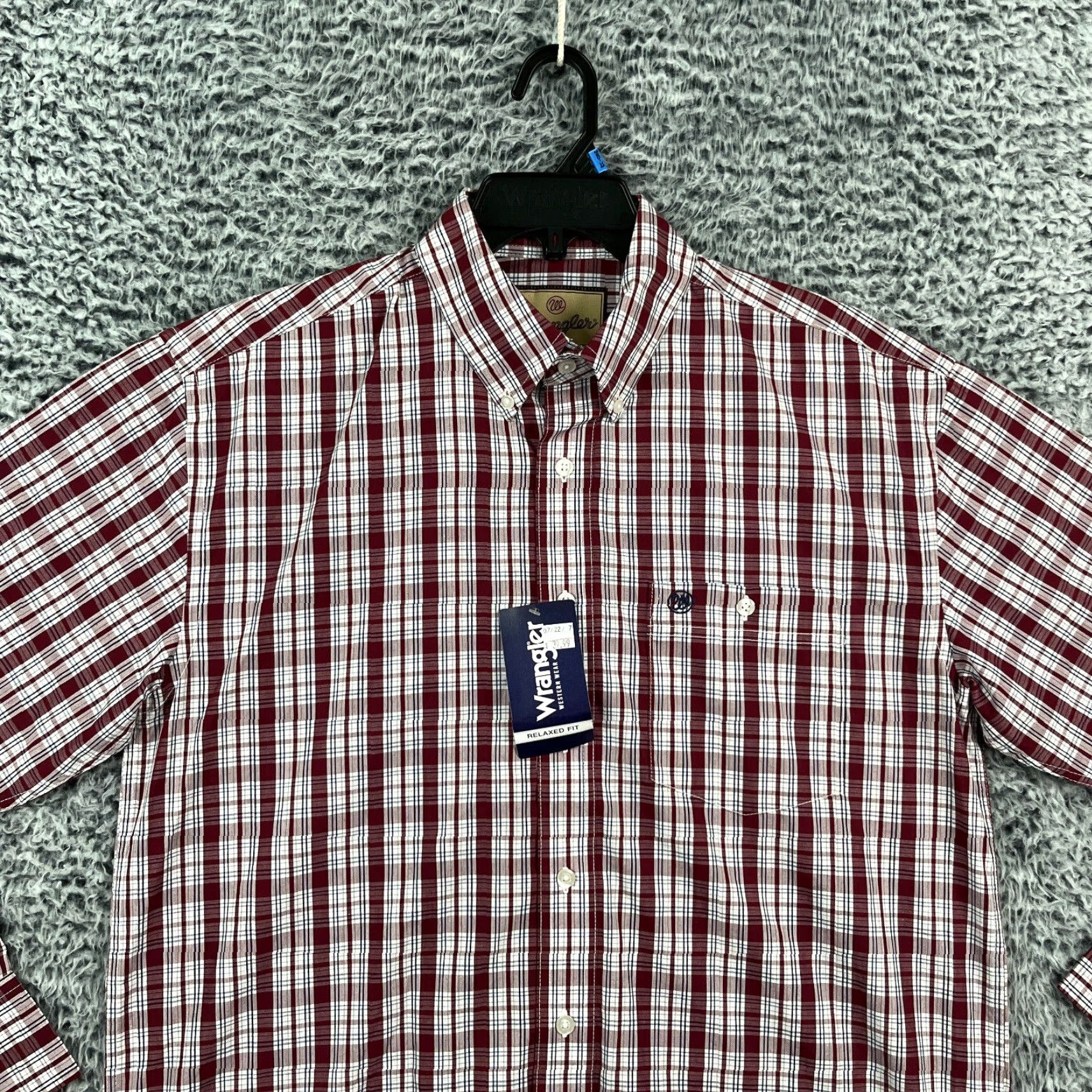 Wrangler Wrangler Shirt Mens Medium Red Plaid Western Button-Up Classic Rodeo Style Size US M / EU 48-50 / 2 - 2 Thumbnail