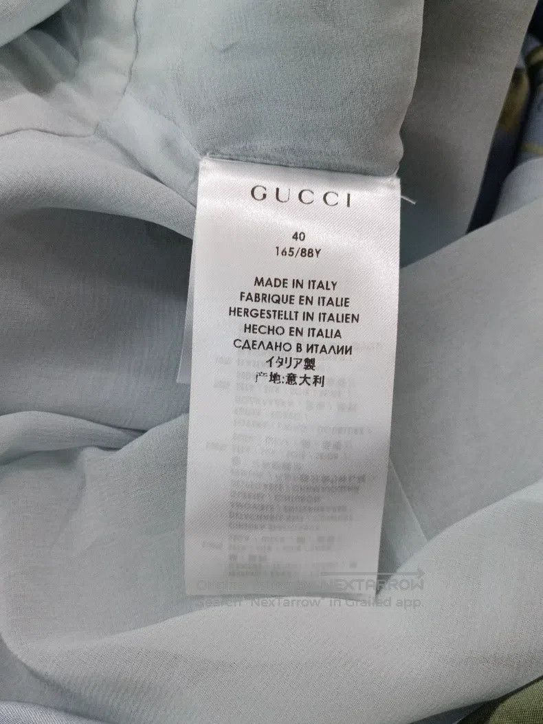 Gucci Gucci Blue printed silk dress Size S / US 4 / IT 40 - 5 Thumbnail