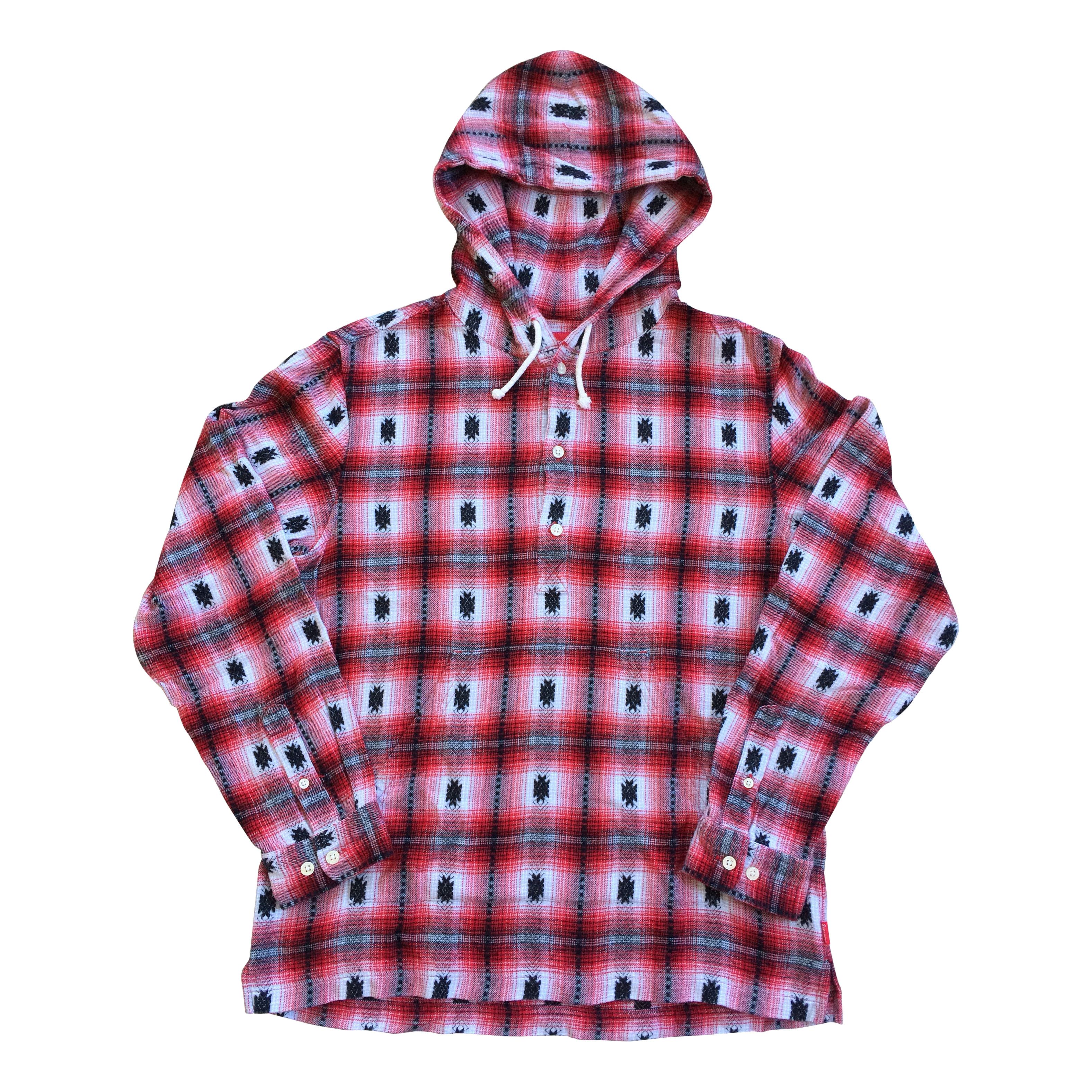 Supreme Shadow Plaid Hooded Shirt | Grailed