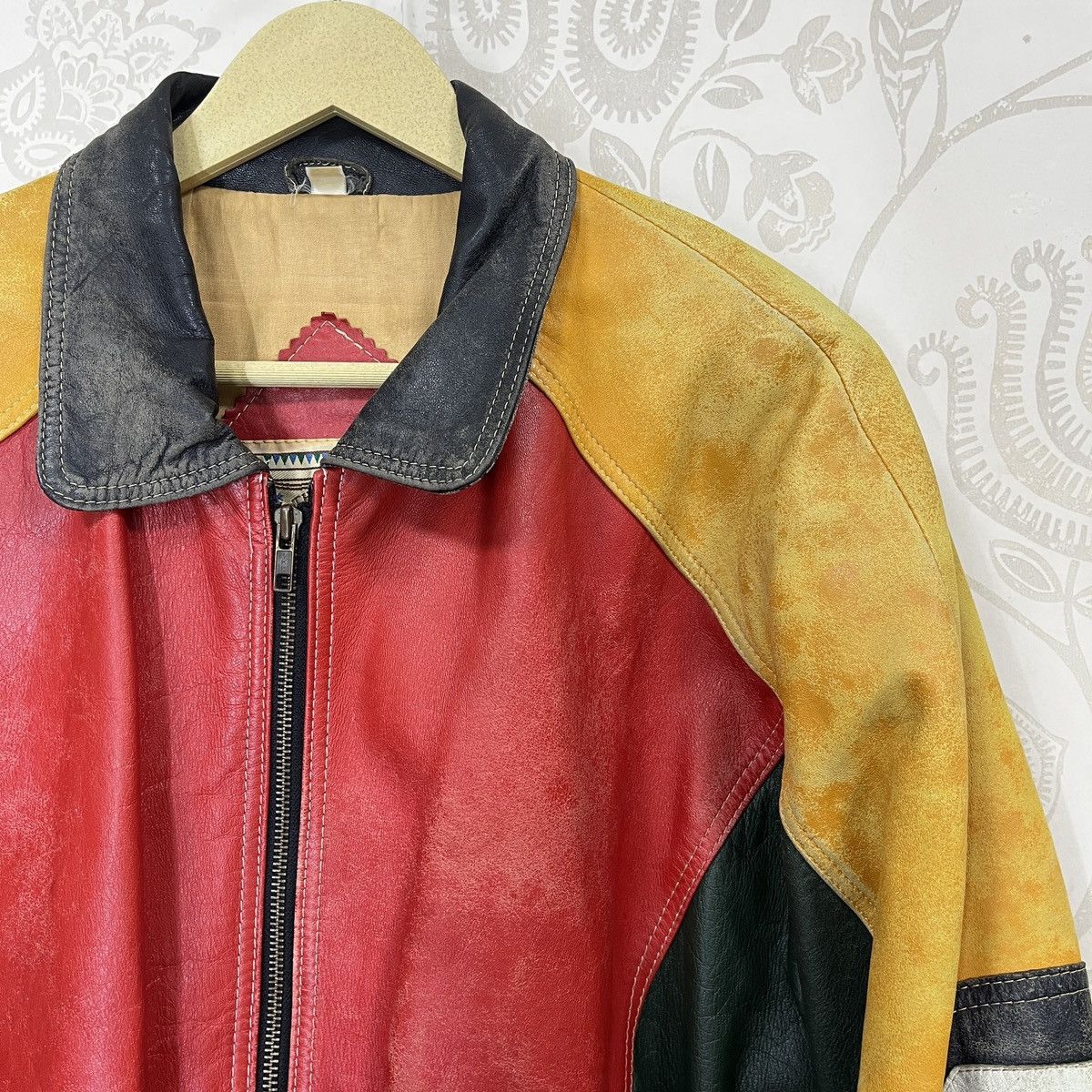 Genuine Leather × Vintage Vintage 8 Ball 🎱 Ong Ovine Leather Bomber Jacket Size US L / EU 52-54 / 3 - 7 Thumbnail