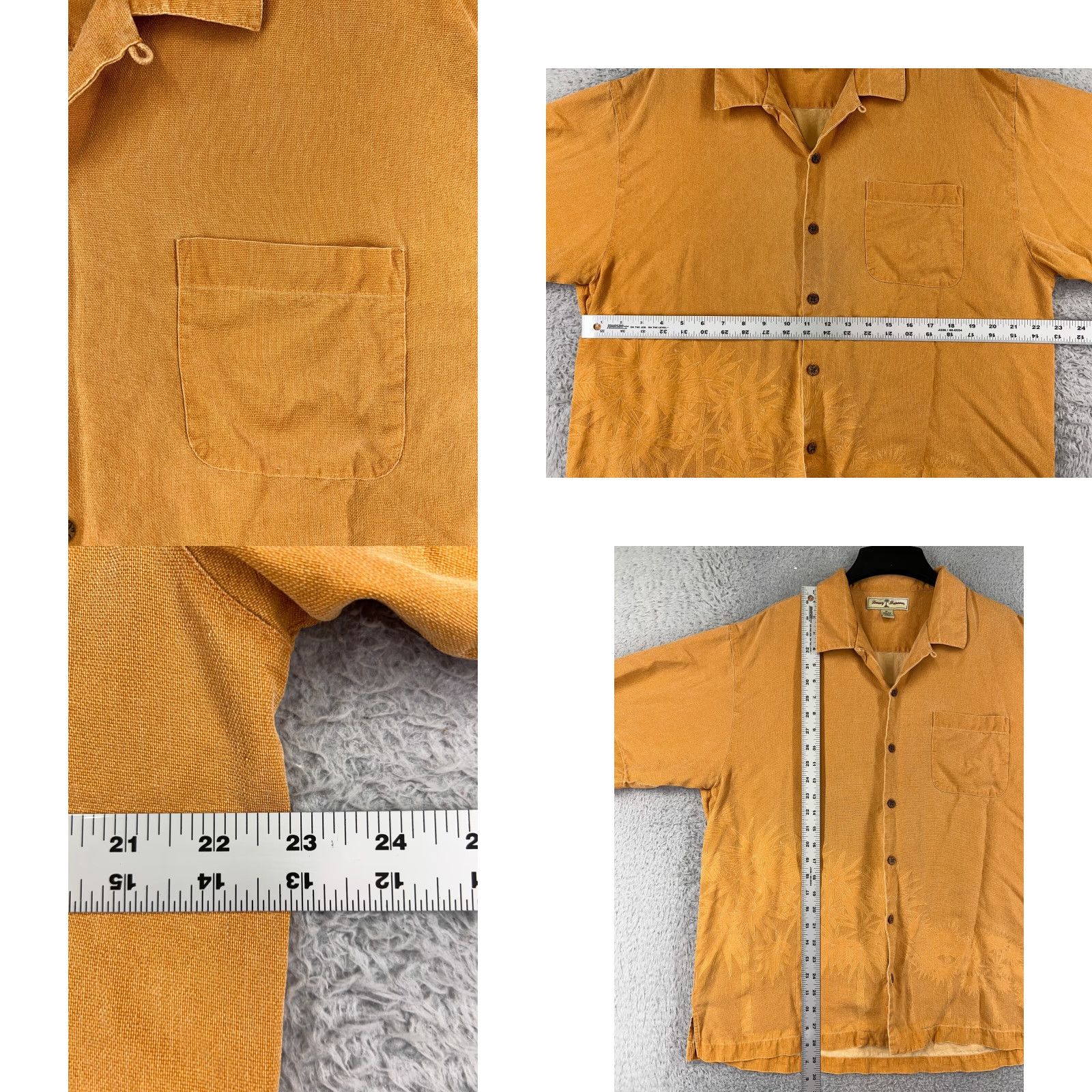 Tommy Bahama Tommy Bahama Shirt Men XL Orange Palm Tree Silk Hawaiian Button-Up Size US XL / EU 56 / 4 - 8 Thumbnail