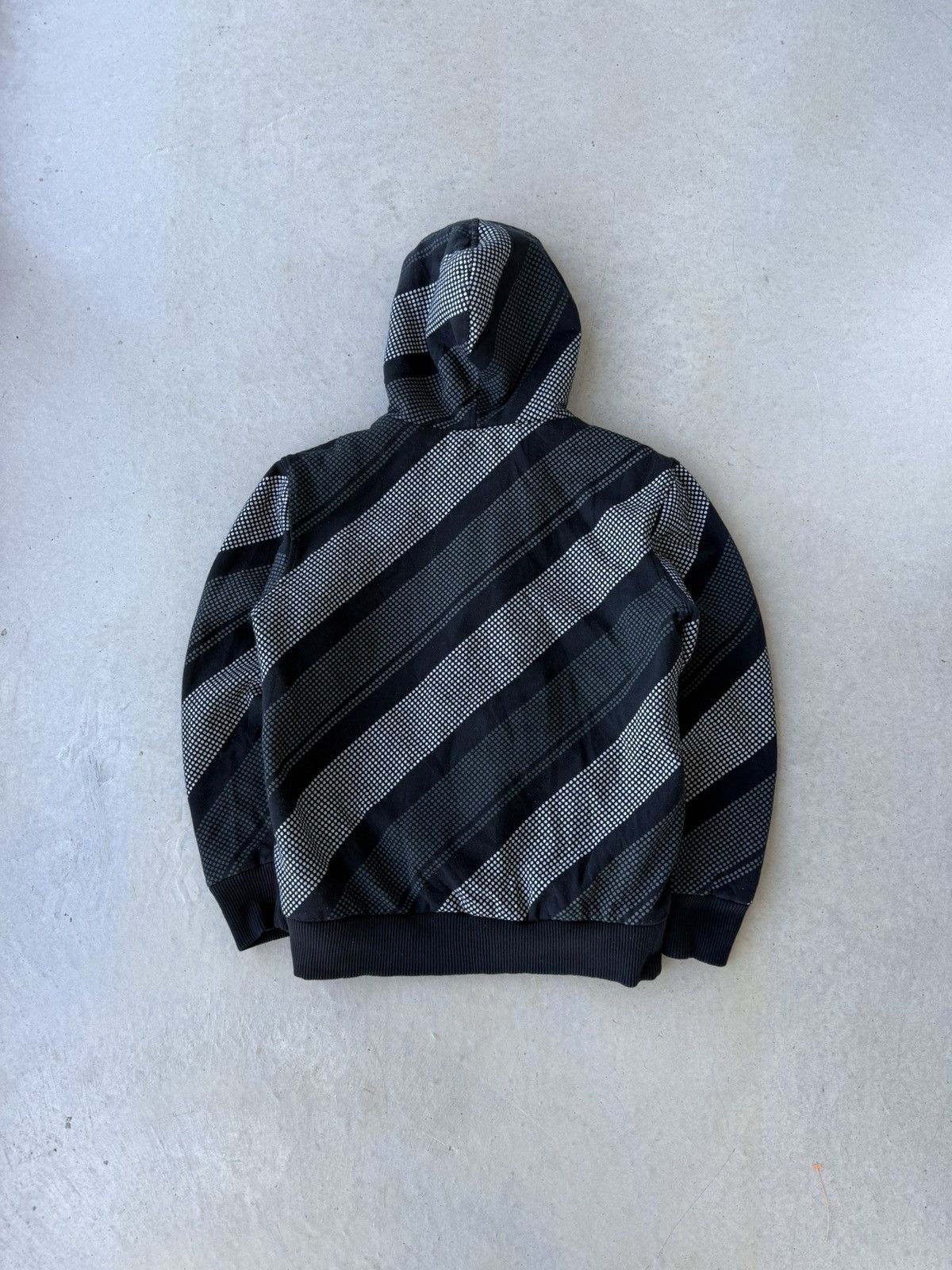 Ocean Pacific Vintage Y2K OP/Ocean Pacific Black Striped Zip Up Hoodie Size US M / EU 48-50 / 2 - 2 Thumbnail