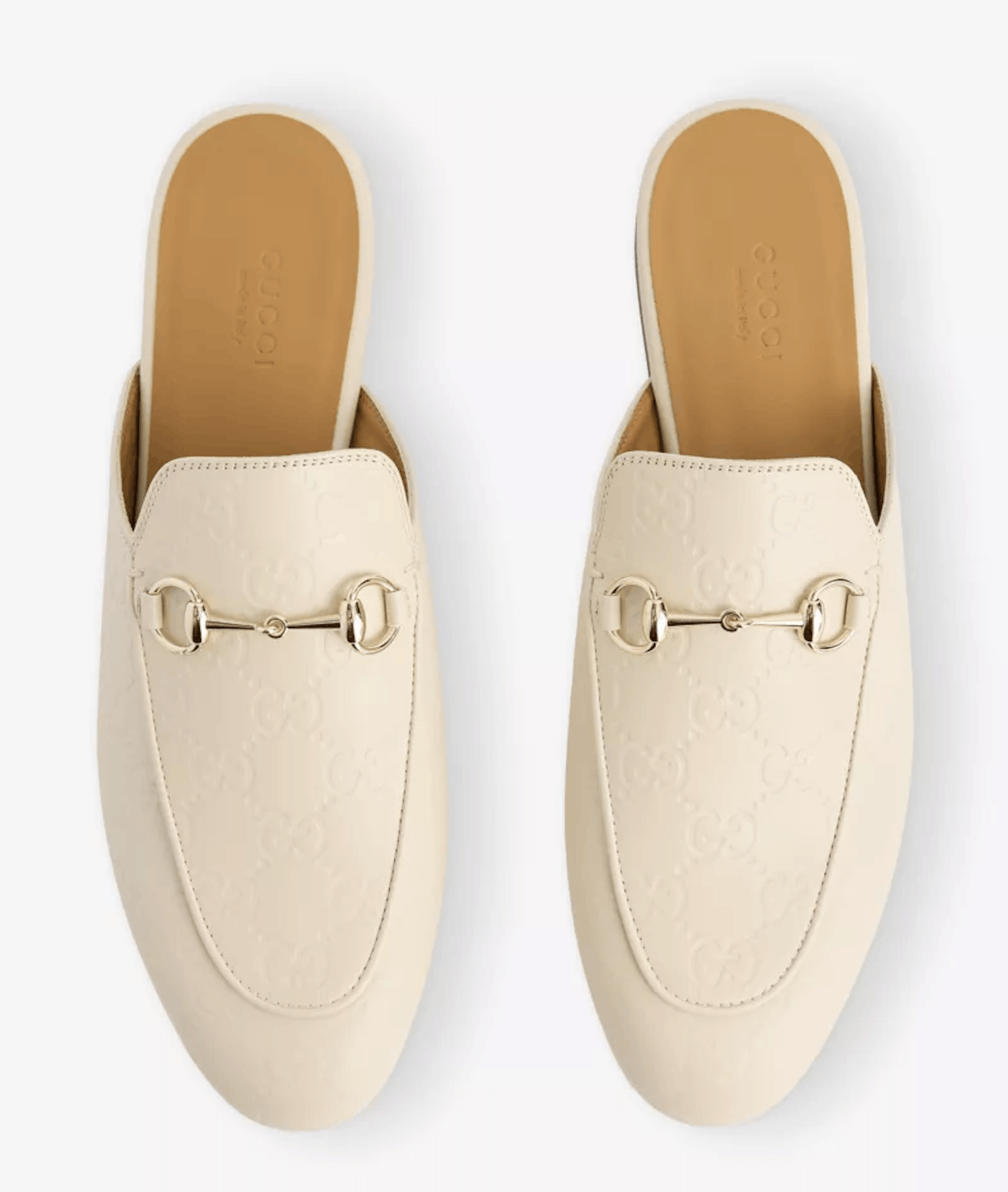 Gucci Gucci Princetown Ivory GG Logo Slide Loafer Mule Flat 36.5 Size US 6.5 / IT 36.5 - 11 Thumbnail