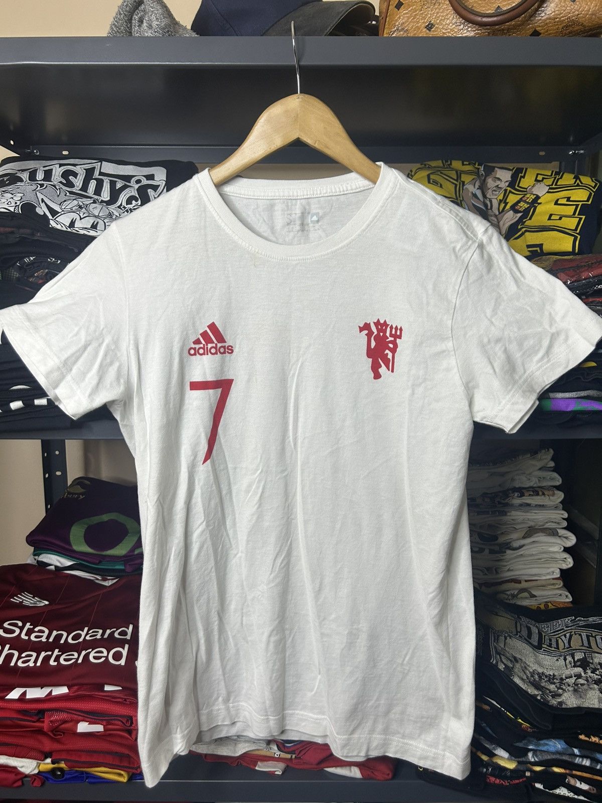 Adidas Cristiano Ronaldo #7 Manchester United Tee (Adidas, Size S) Size US S / EU 44-46 / 1 - 2 Thumbnail