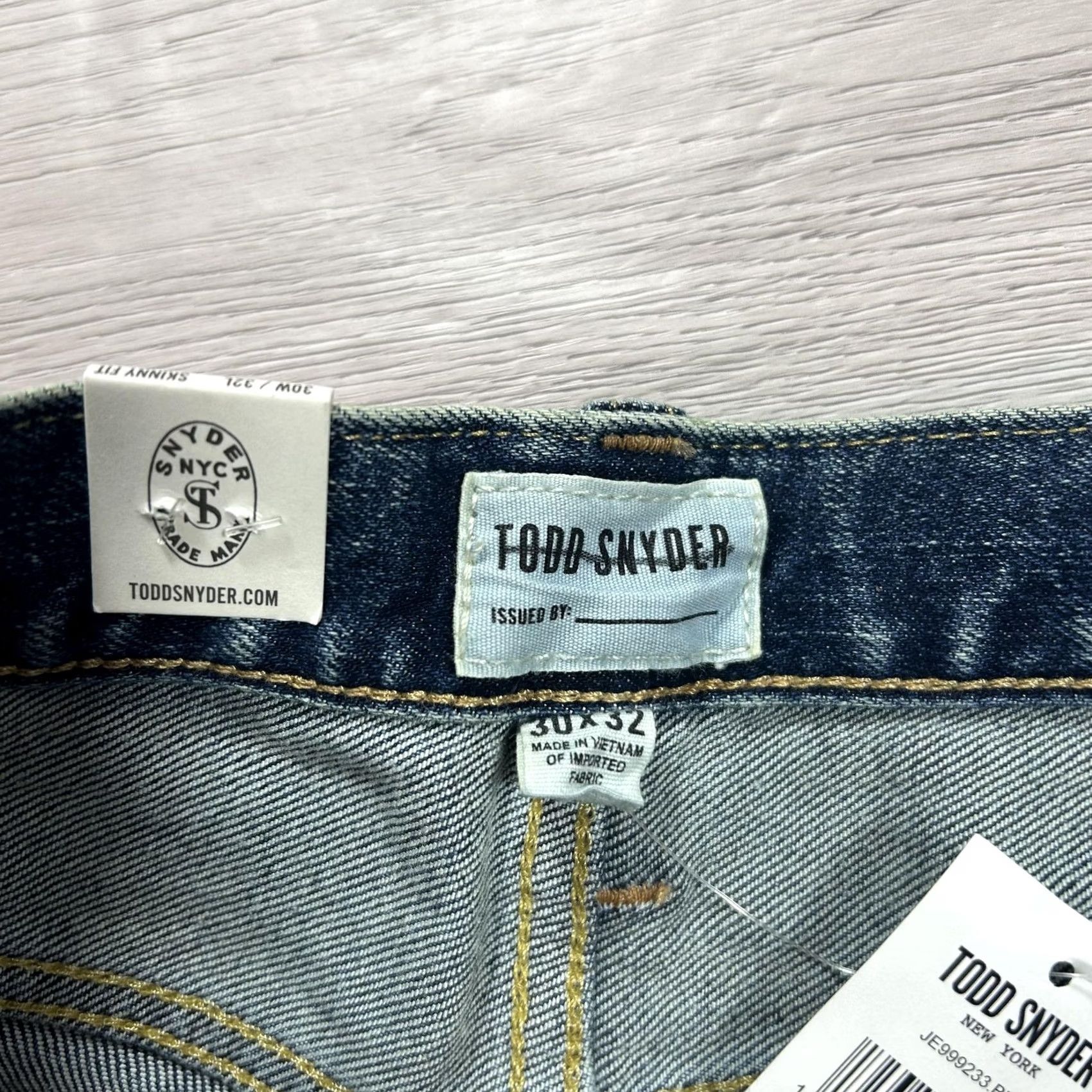 Todd Snyder Todd Snyder Jeans Mens 30x32 Medium Indigo Skinny Fit Stretch 5 Pocket Denim NEW Size US 30 / EU 46 - 7 Thumbnail